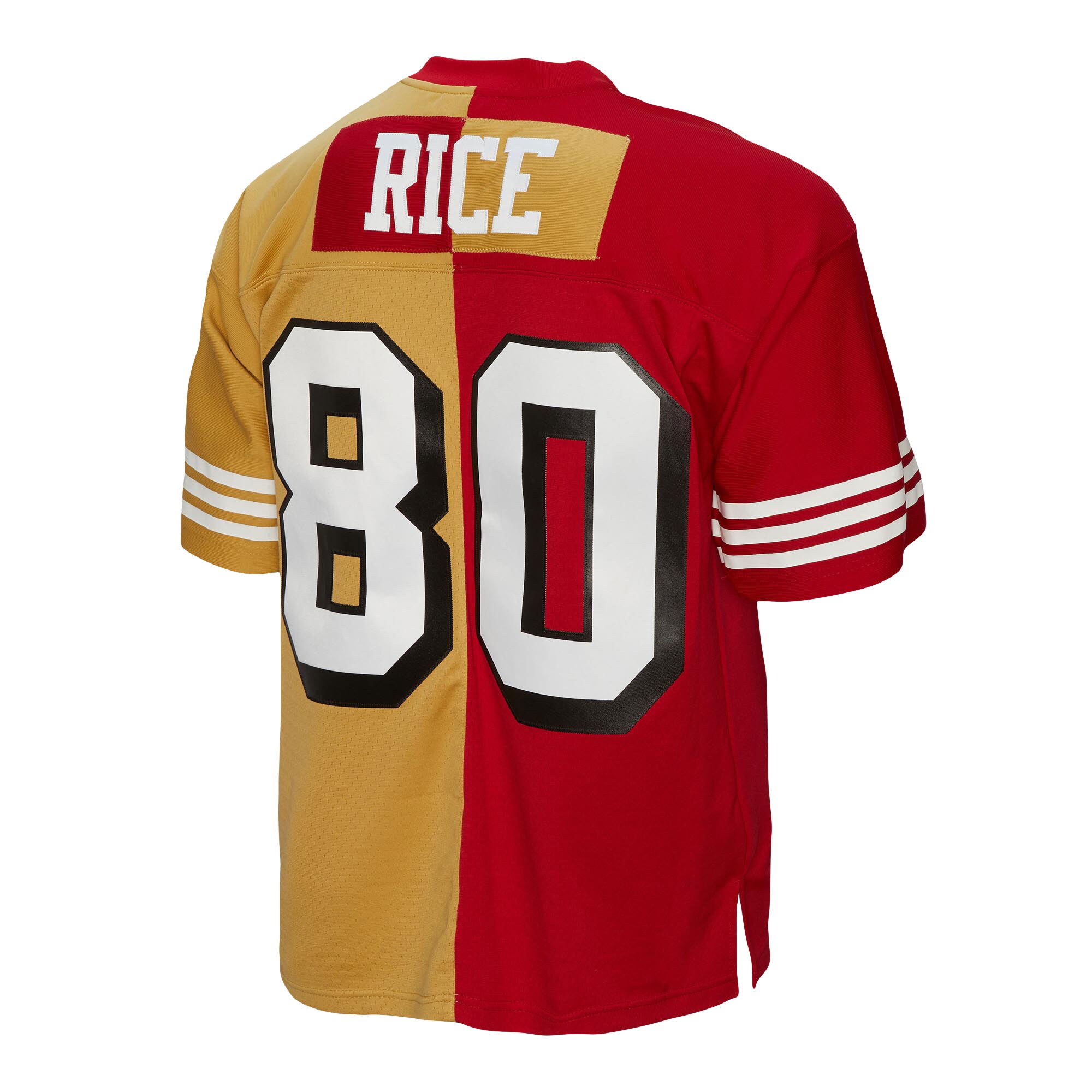 Jerry Rice San Francisco 49ers Mitchell & Ness 1994 Split Legacy Replica Jersey - Scarlet/Gold