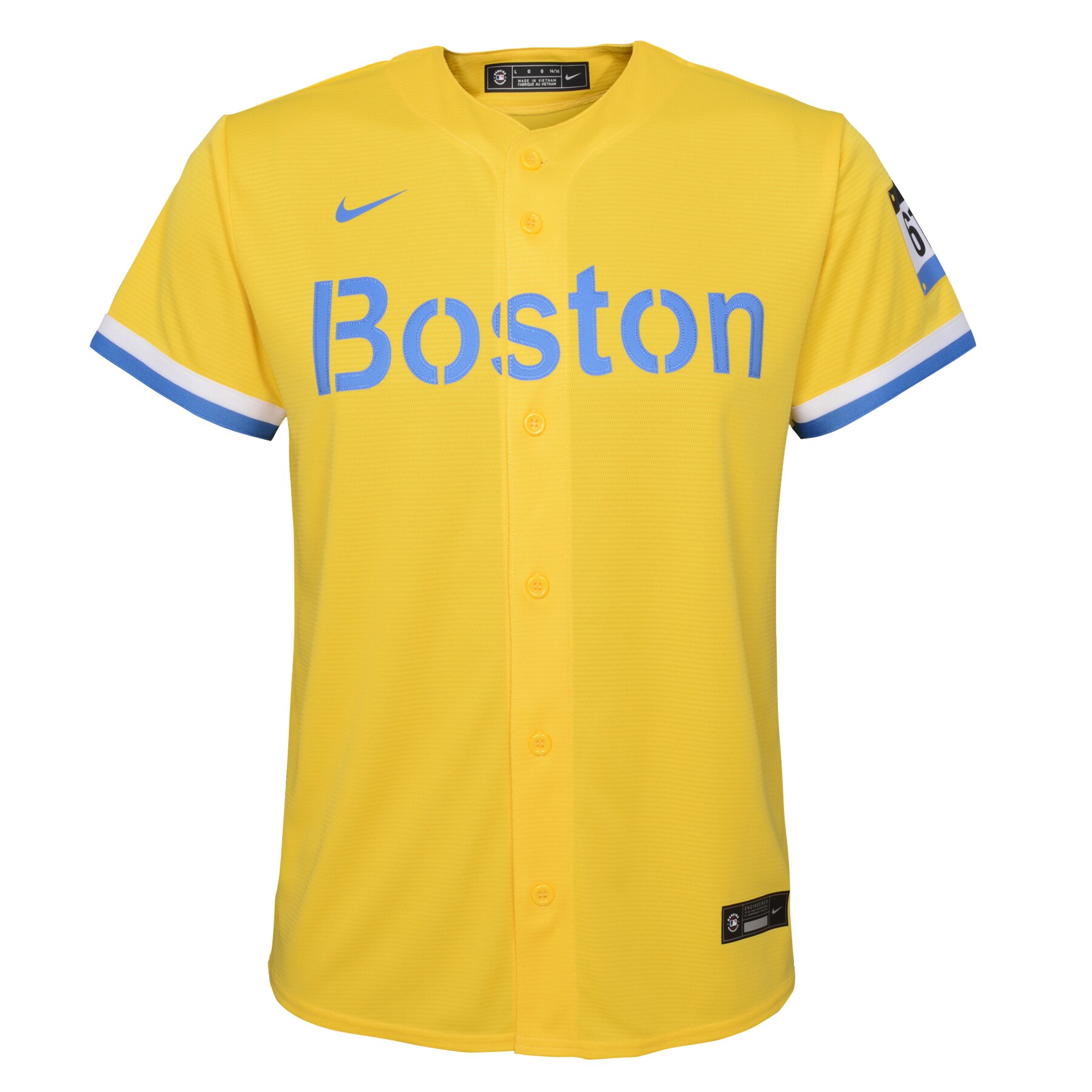 Boston Red SoxYouth City Connect Replica Team Jersey - Gold/Light Blue