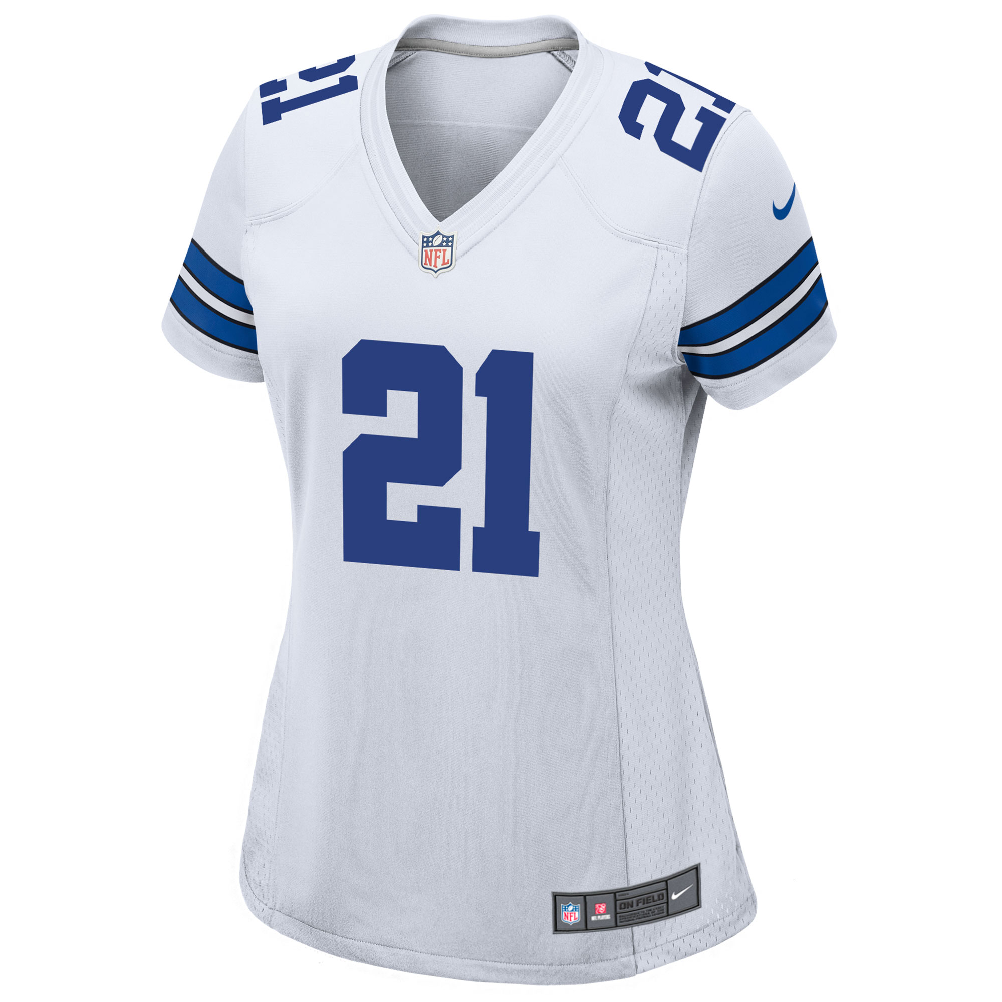 Ezekiel Elliott Dallas Cowboys Women's Team Game Jersey - White