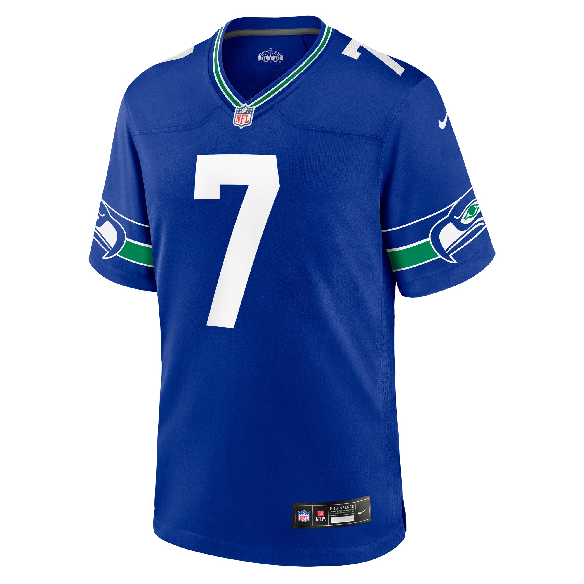 Geno Smith Seattle SeahawksThrowback Player Game Jersey - Royal