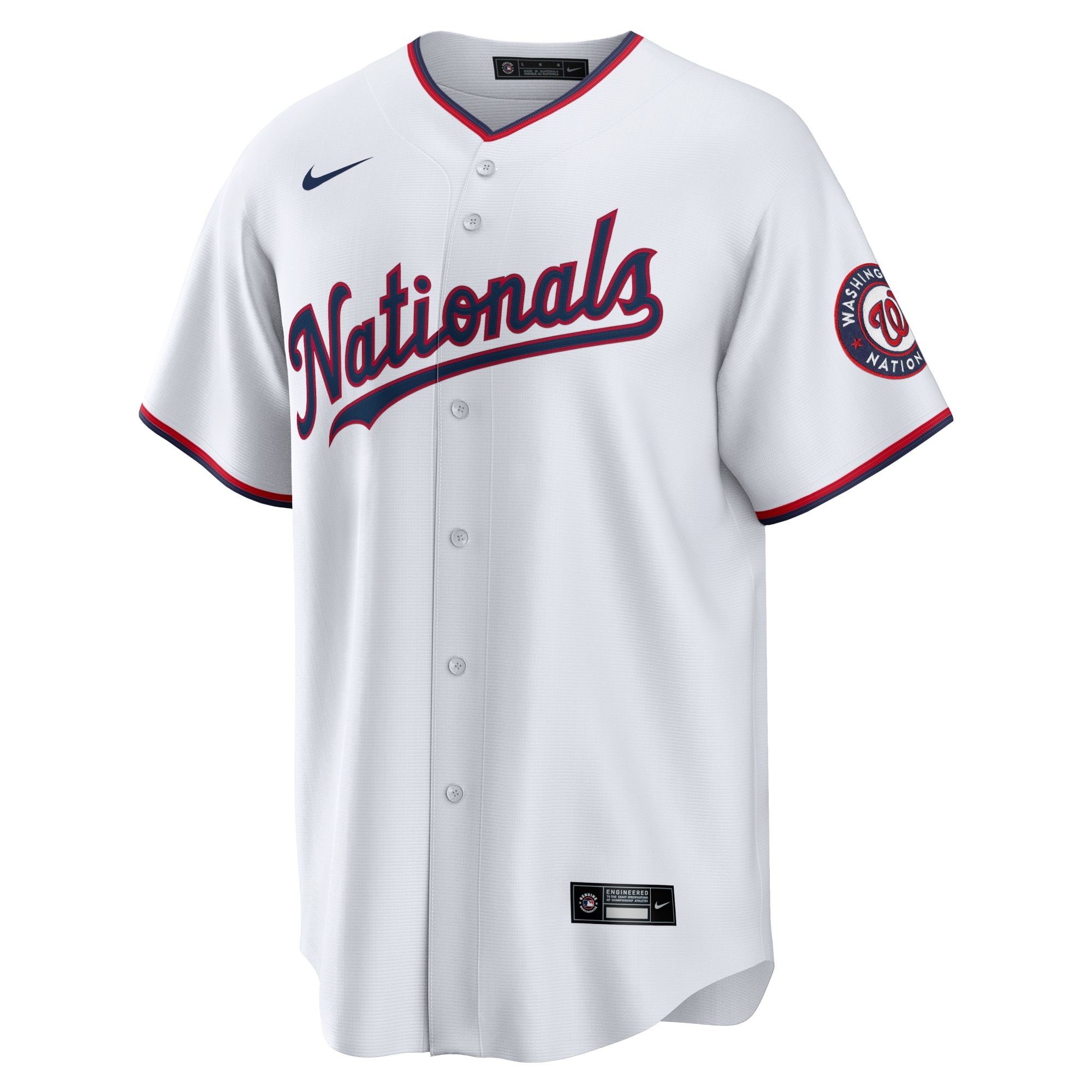 Washington NationalsHome Blank Replica Jersey - White