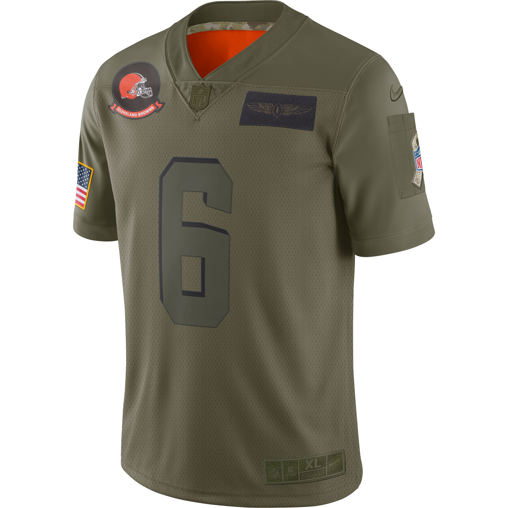 Baker Mayfield Cleveland Browns2019 Salute to Service Limited Jersey - Olive