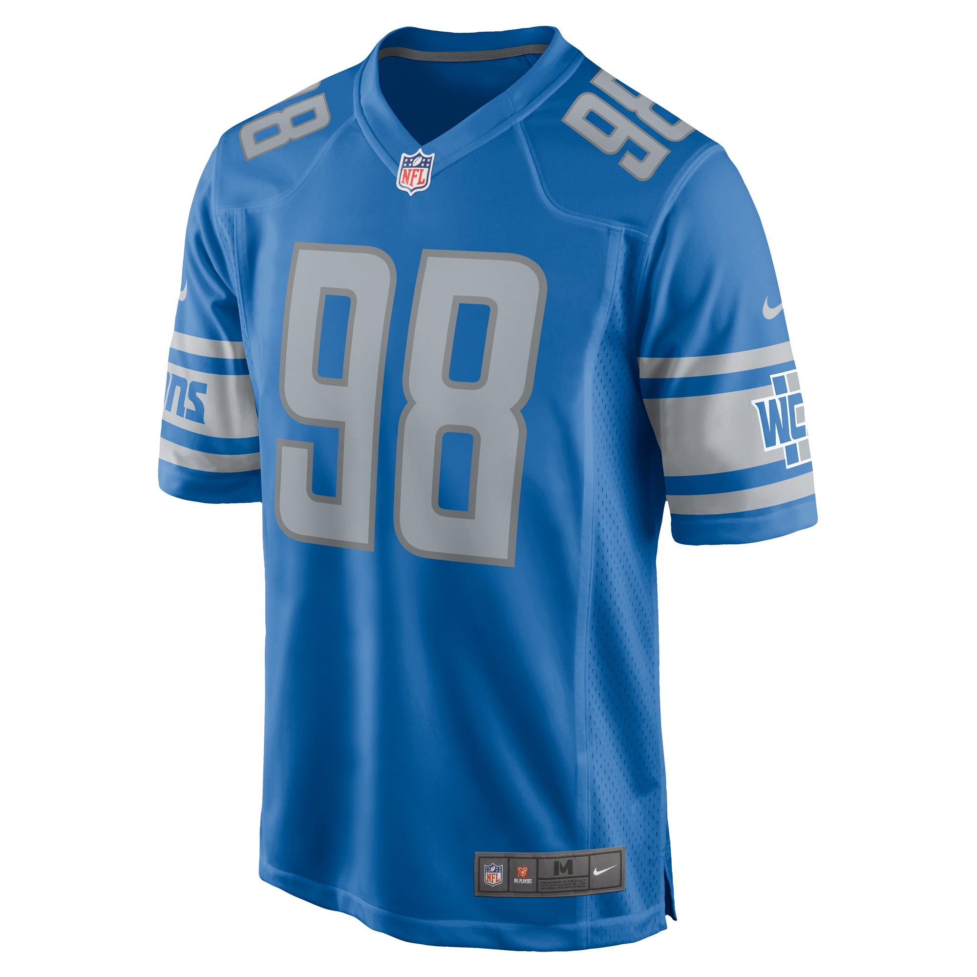Brodric Martin Detroit LionsTeam Game Jersey - Blue