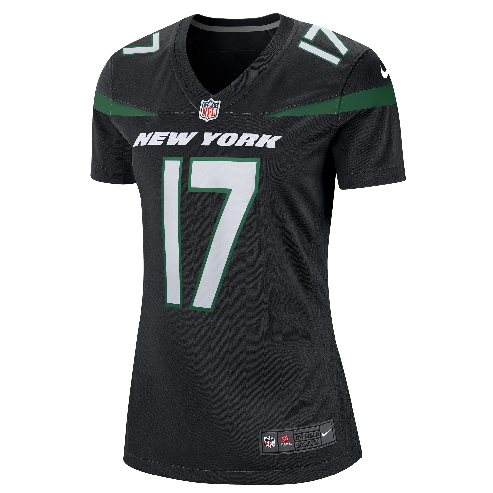 Garrett Wilson New York Jets Women's Alternate Game Player Jersey - Stealth Black