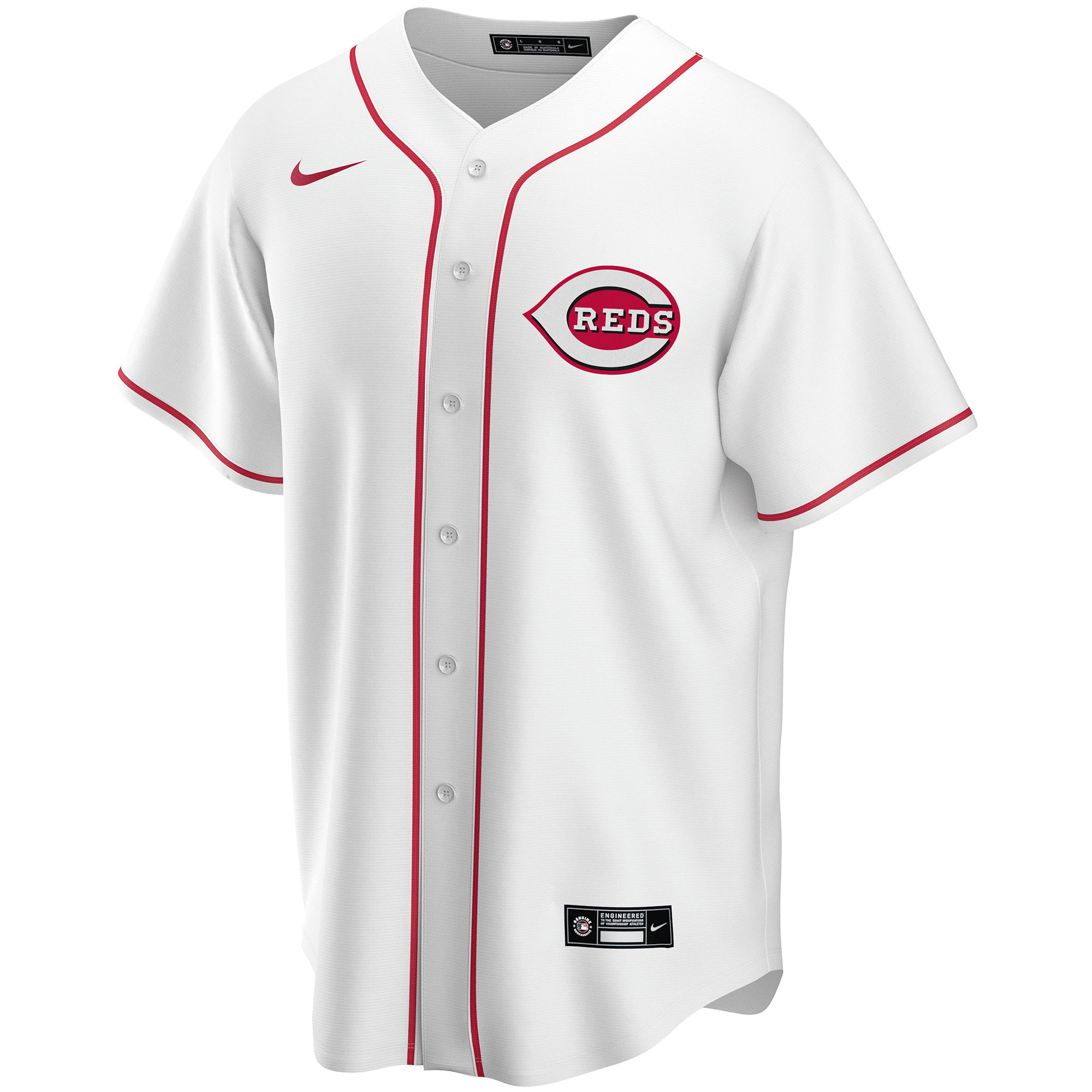 Cincinnati RedsYouth Home Replica Custom Jersey - White