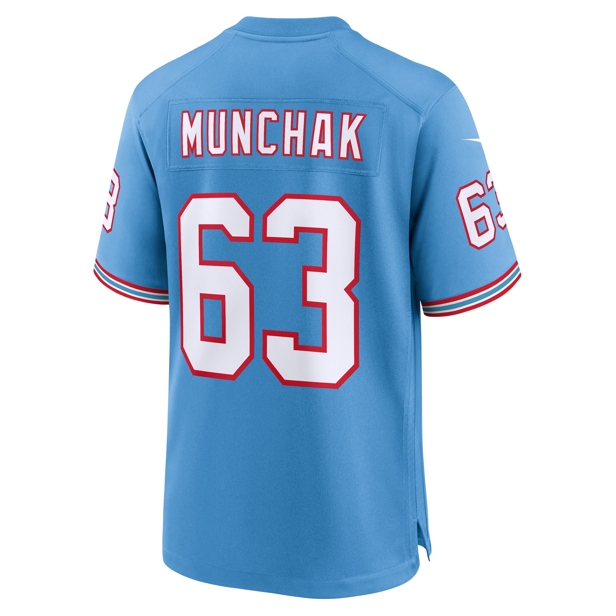 Mike Munchak Tennessee TitansOilers Throwback Retired Player Game Jersey - Light Blue