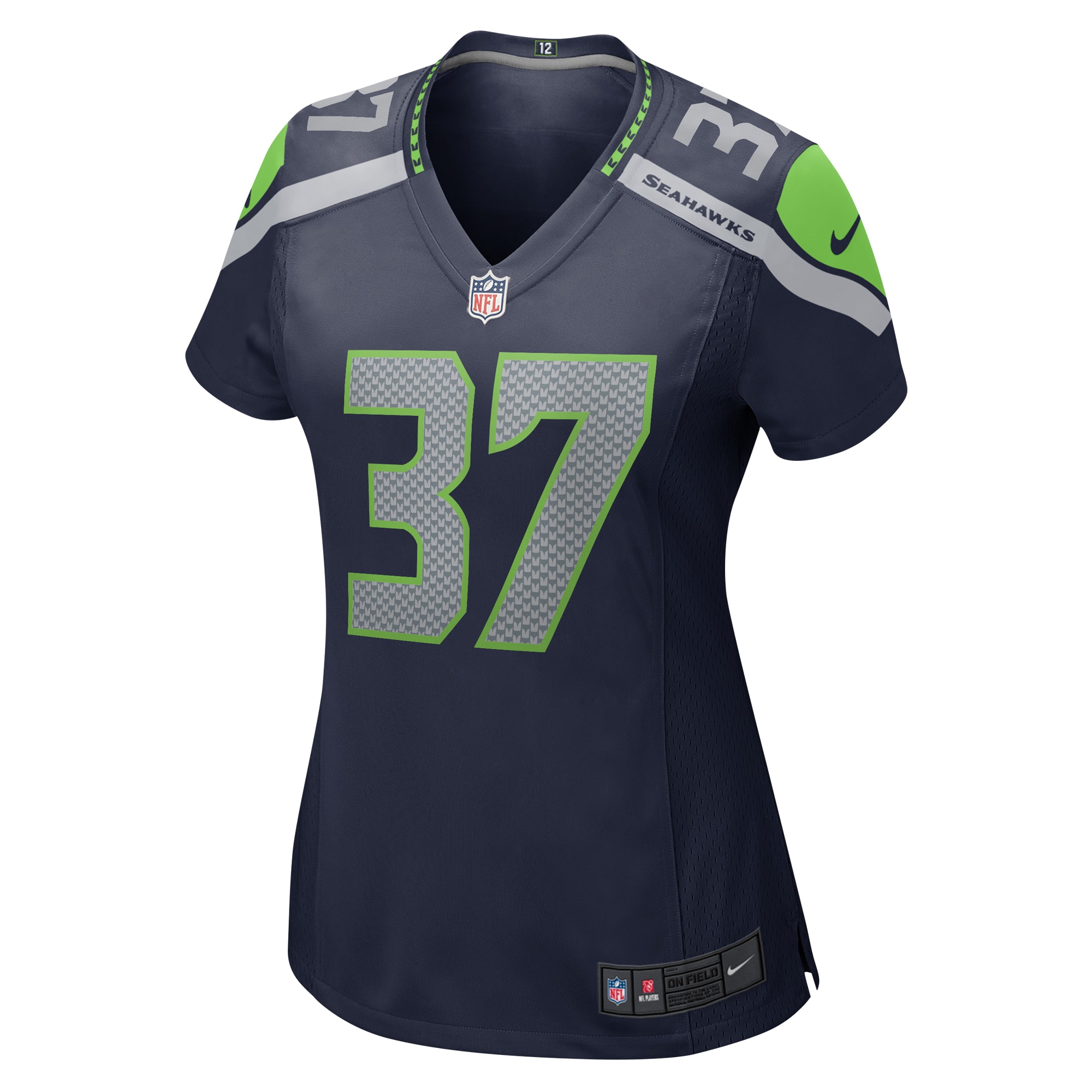 Xavier Crawford Seattle Seahawks Women's Home Game Player Jersey - College Navy