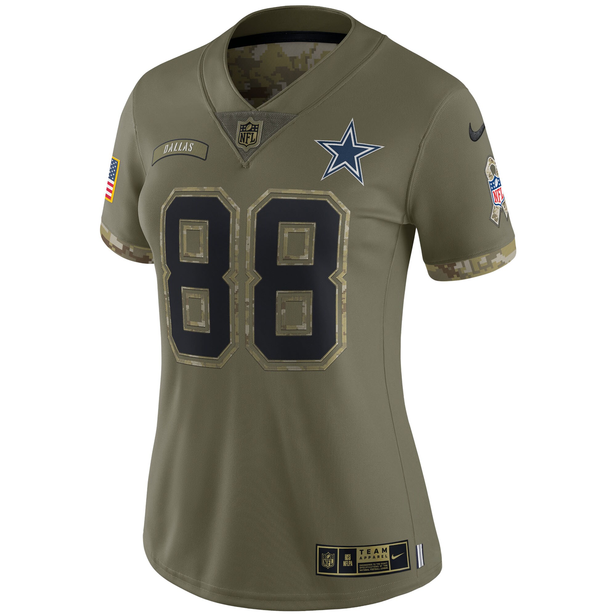CeeDee Lamb Dallas Cowboys Women's 2022 Salute To Service Limited Jersey - Olive
