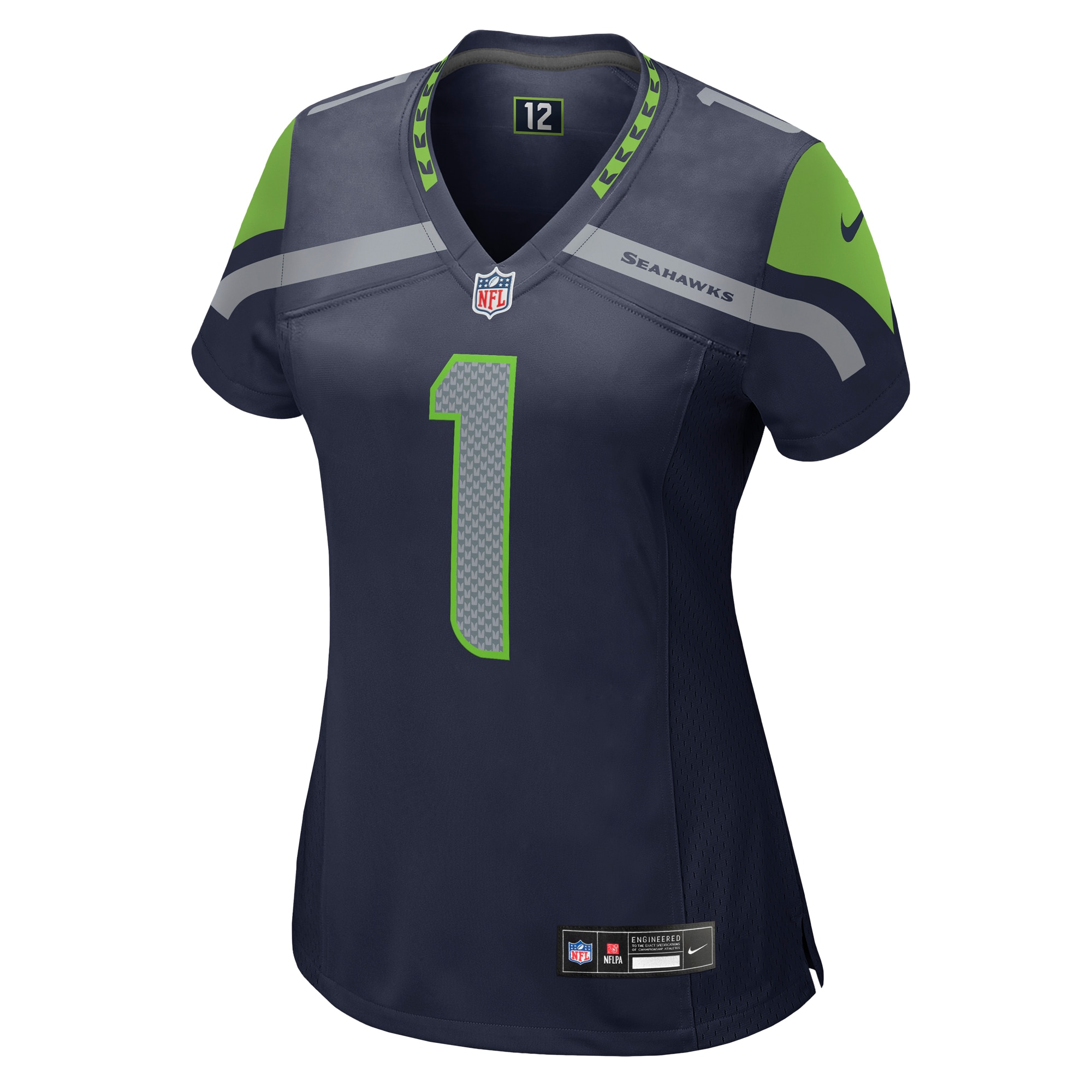 Number 1 Mom Seattle Seahawks Women's Game Jersey - College Navy