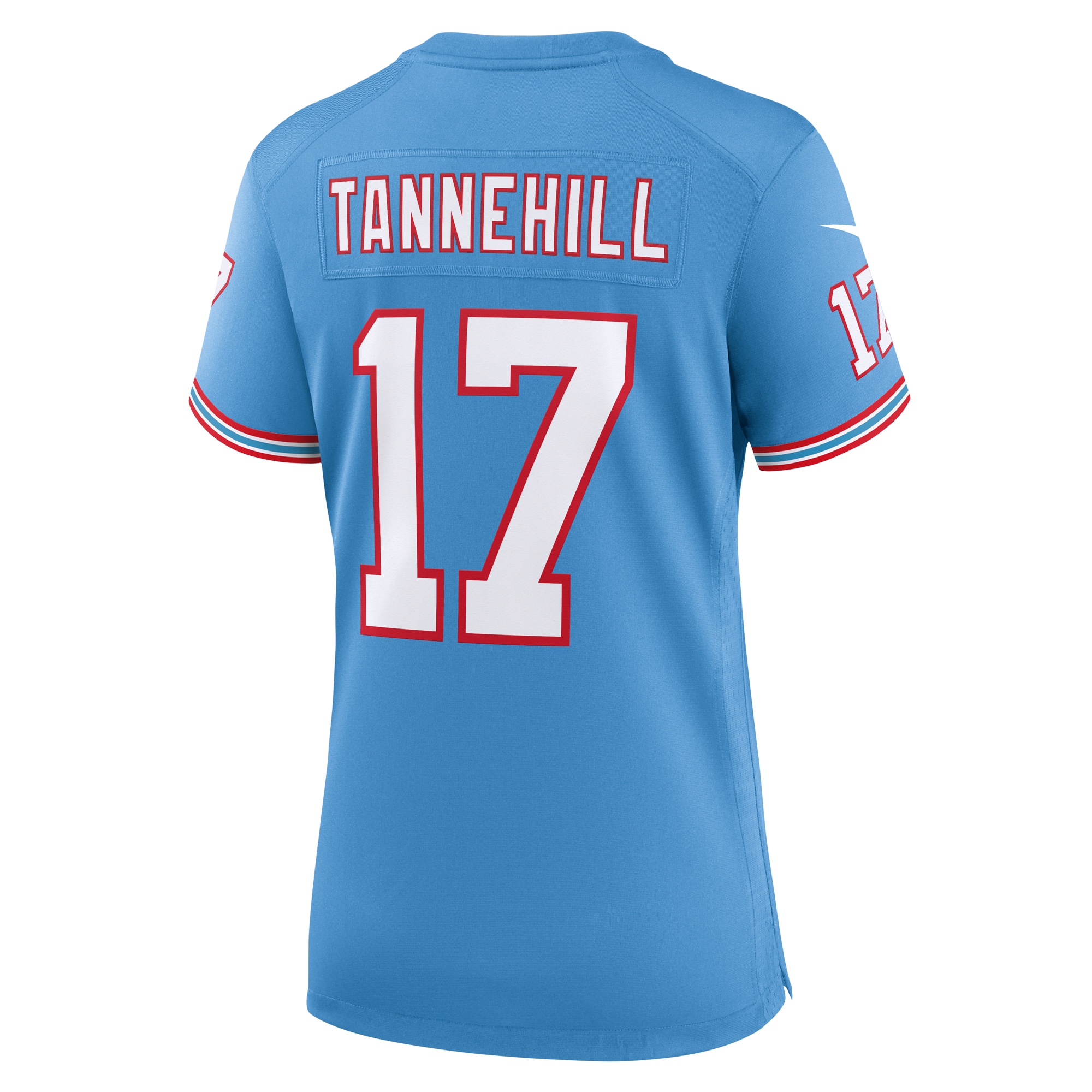 Ryan Tannehill Tennessee Titans Women's Oilers Throwback Player Game Jersey - Light Blue