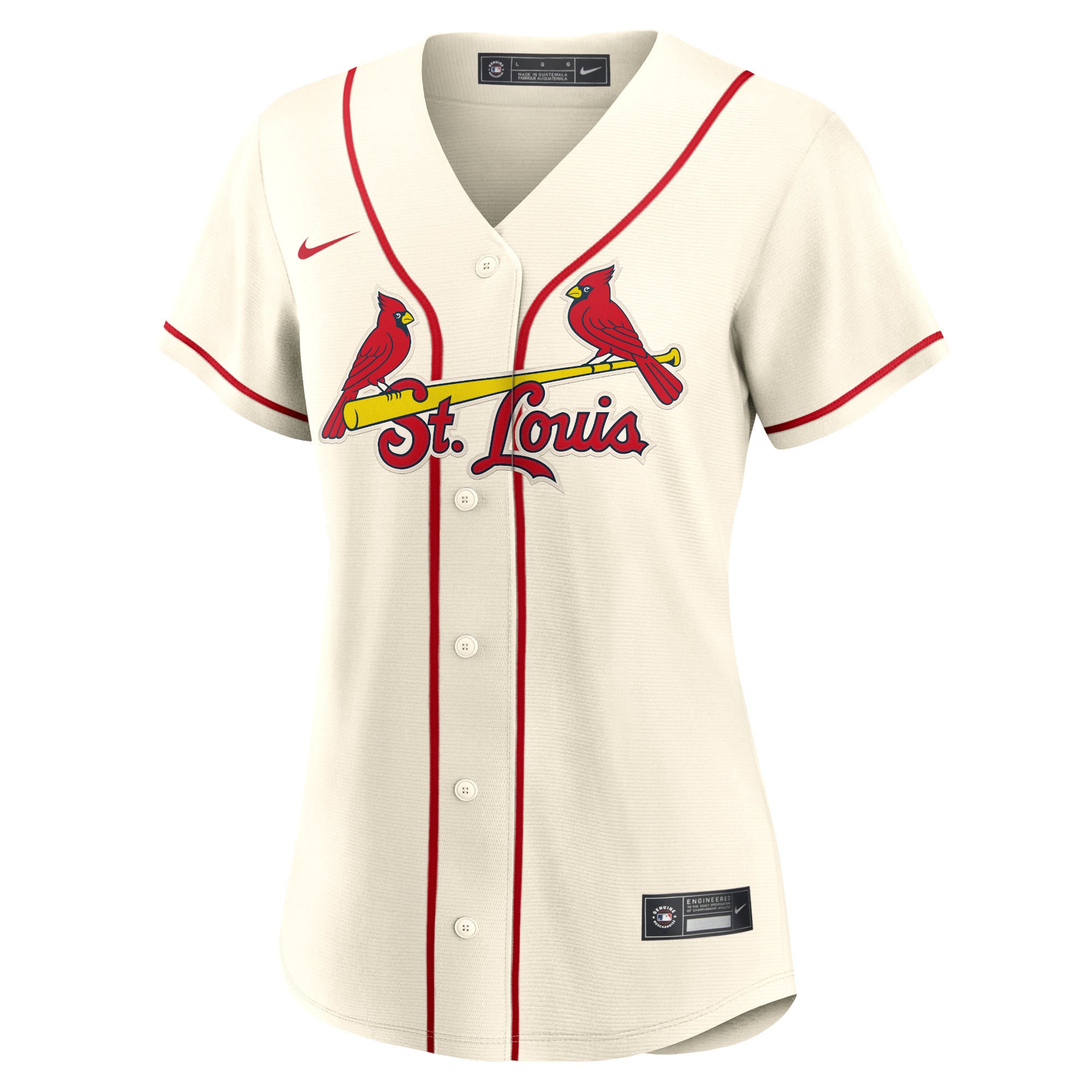 St. Louis Cardinals Women's Alternate Replica Team Jersey - Cream