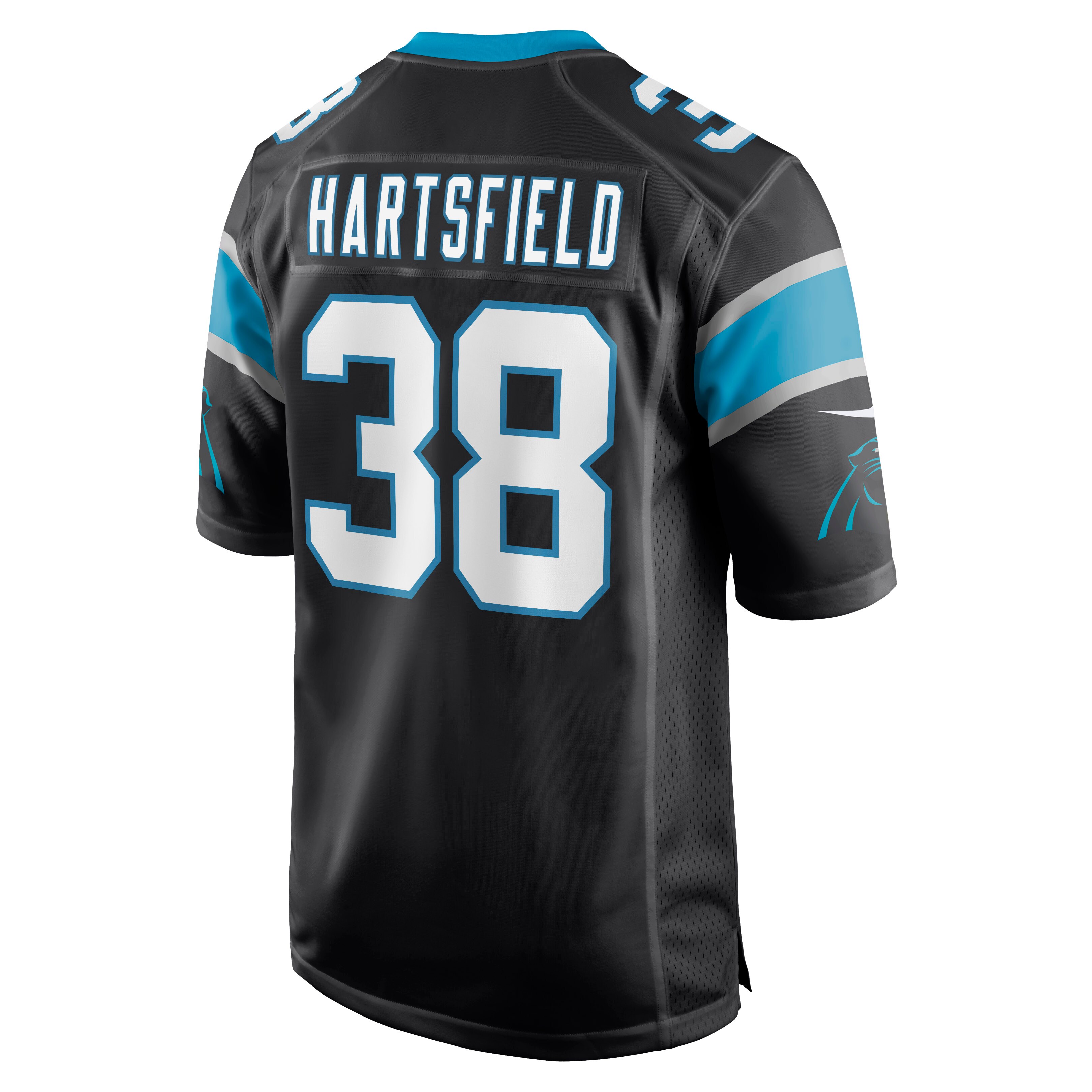 Myles Hartsfield Carolina PanthersGame Jersey - Black