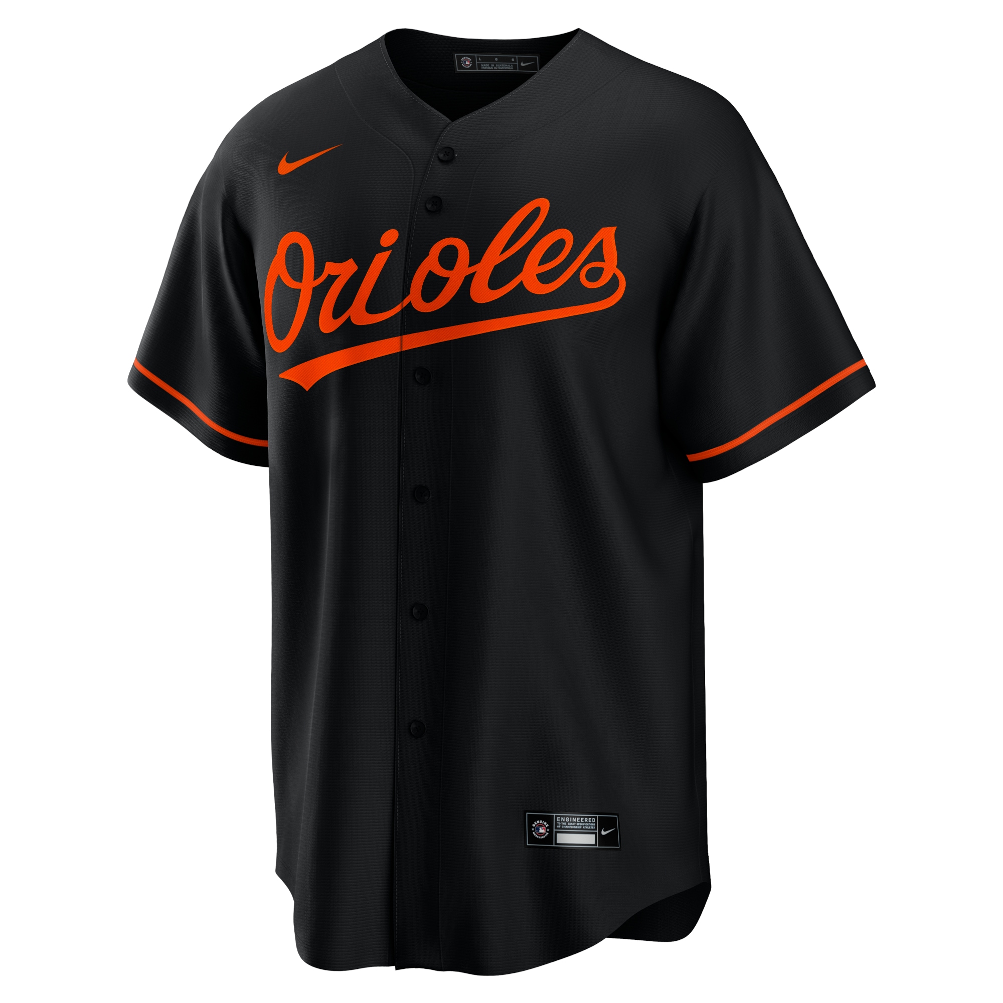 Baltimore OriolesAlternate Replica Team Jersey - Black