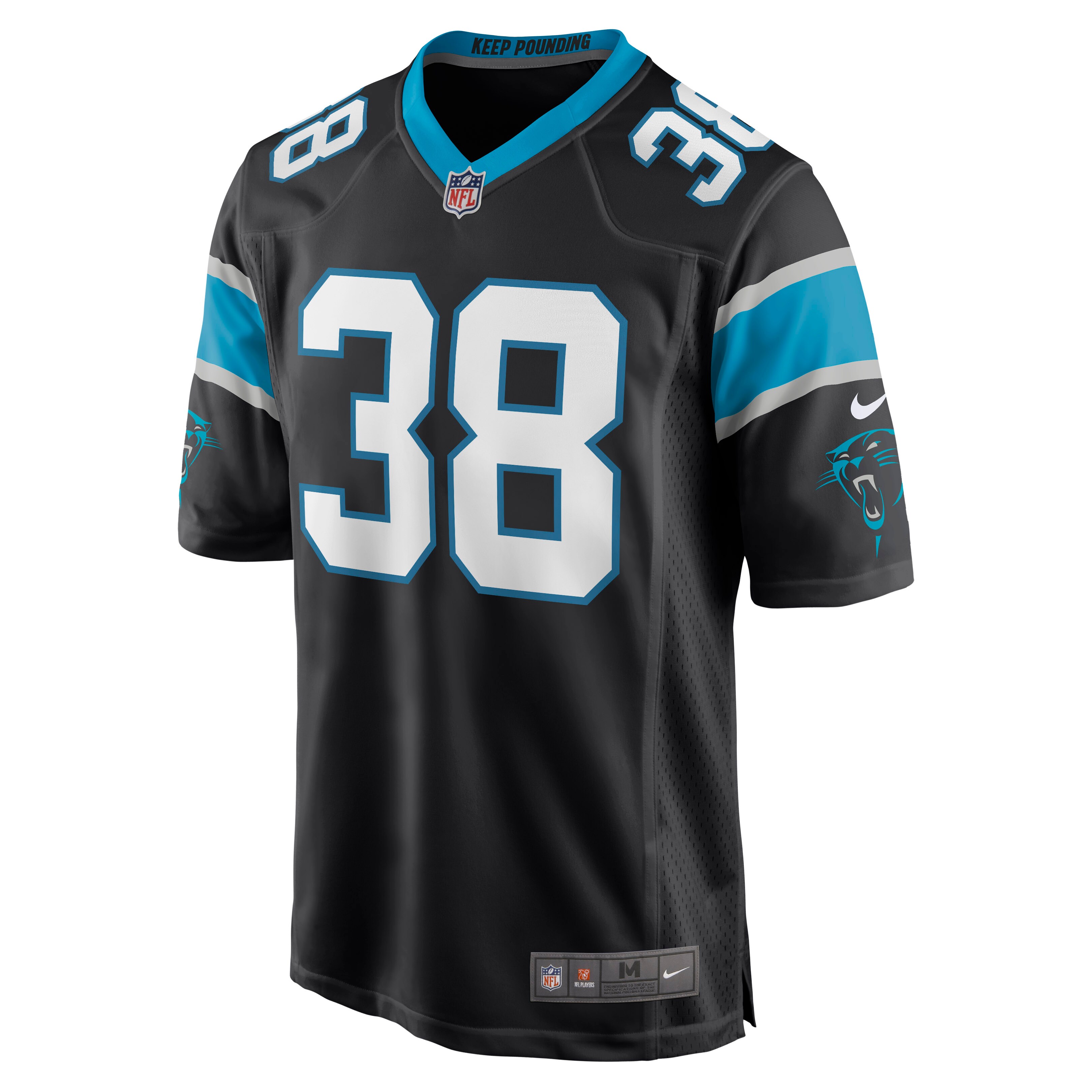 Myles Hartsfield Carolina PanthersGame Jersey - Black