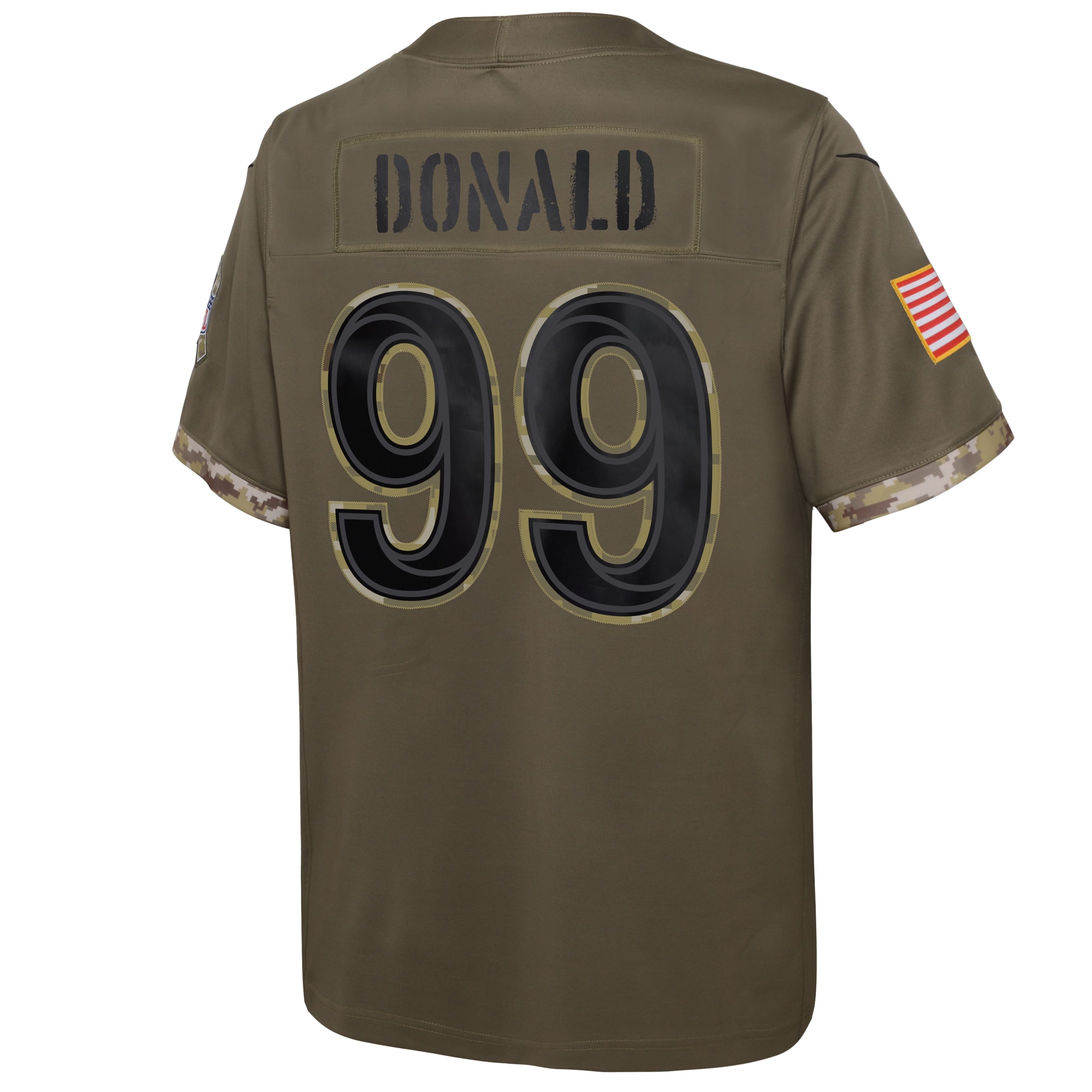 Aaron Donald Los Angeles RamsYouth 2022 Salute To Service Player Limited Jersey - Olive