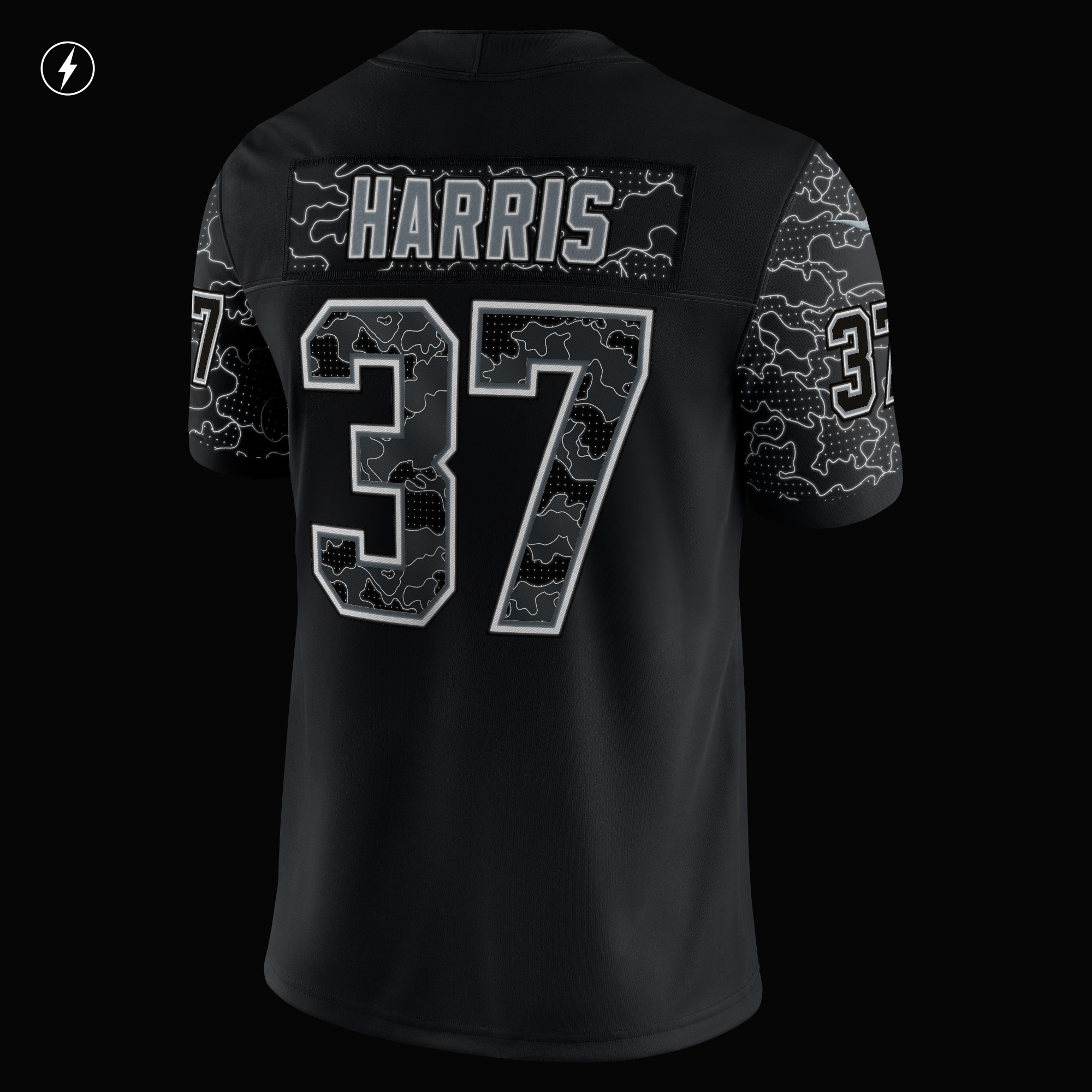 Damien Harris New England PatriotsRFLCTV Limited Jersey - Black