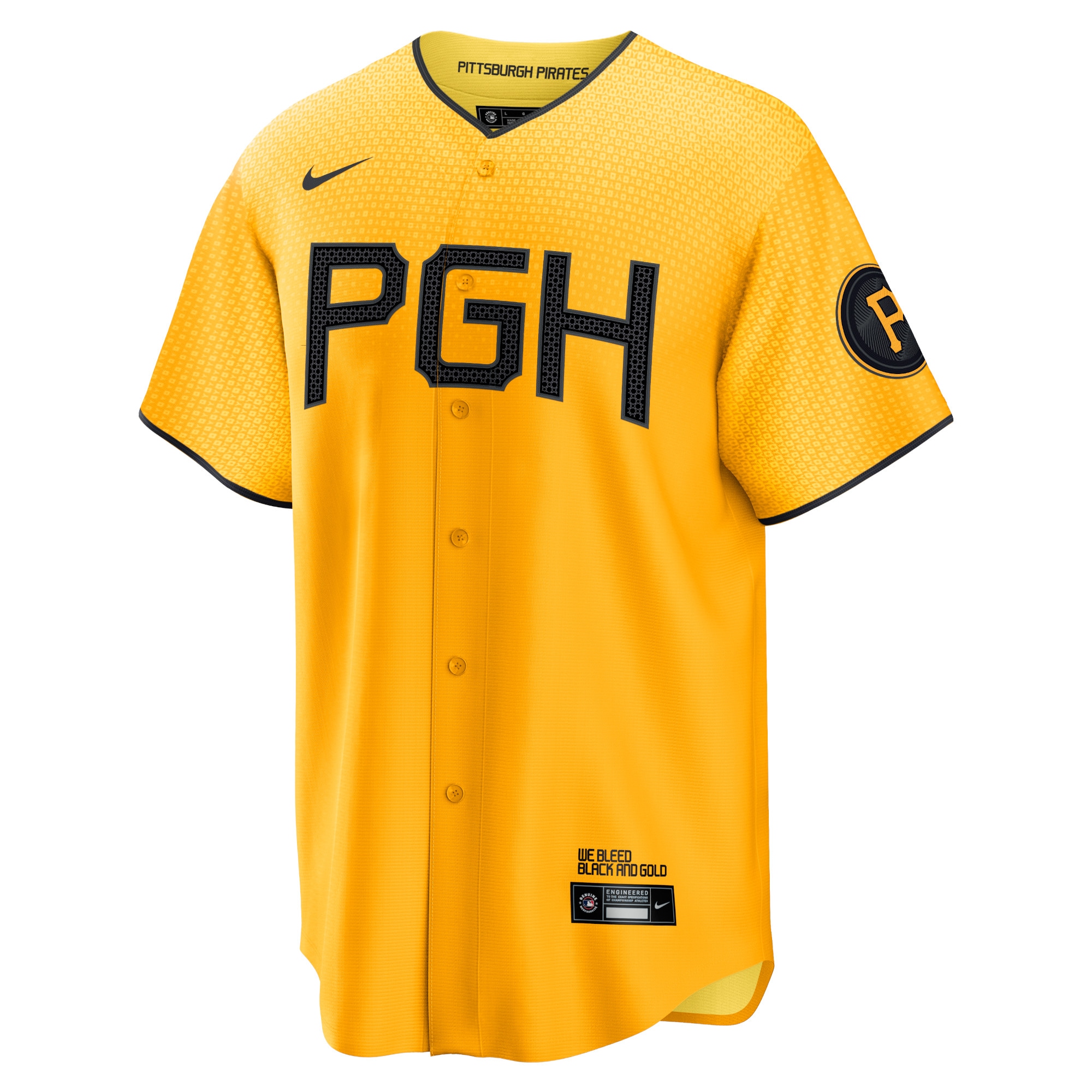 Pittsburgh Pirates2023 City Connect Replica Jersey - Gold