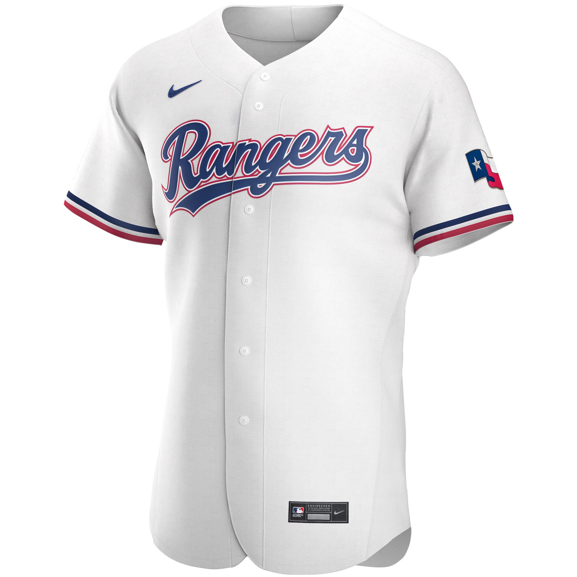 Texas RangersHome Authentic Team Logo Jersey - White