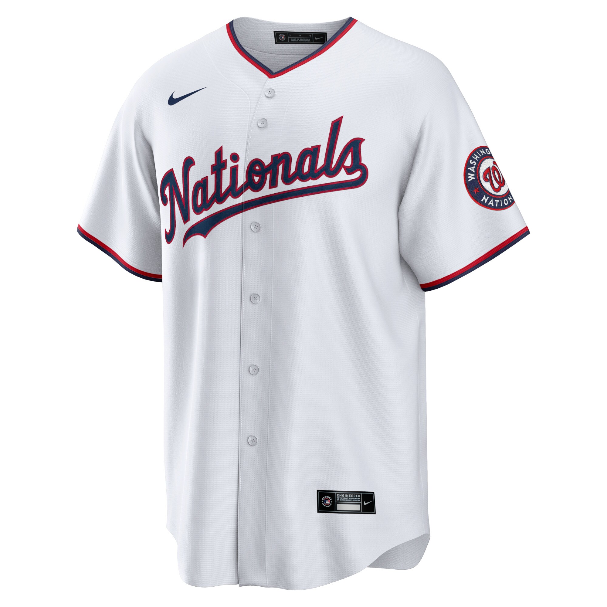 CJ Abrams Washington NationalsHome Replica Jersey - White