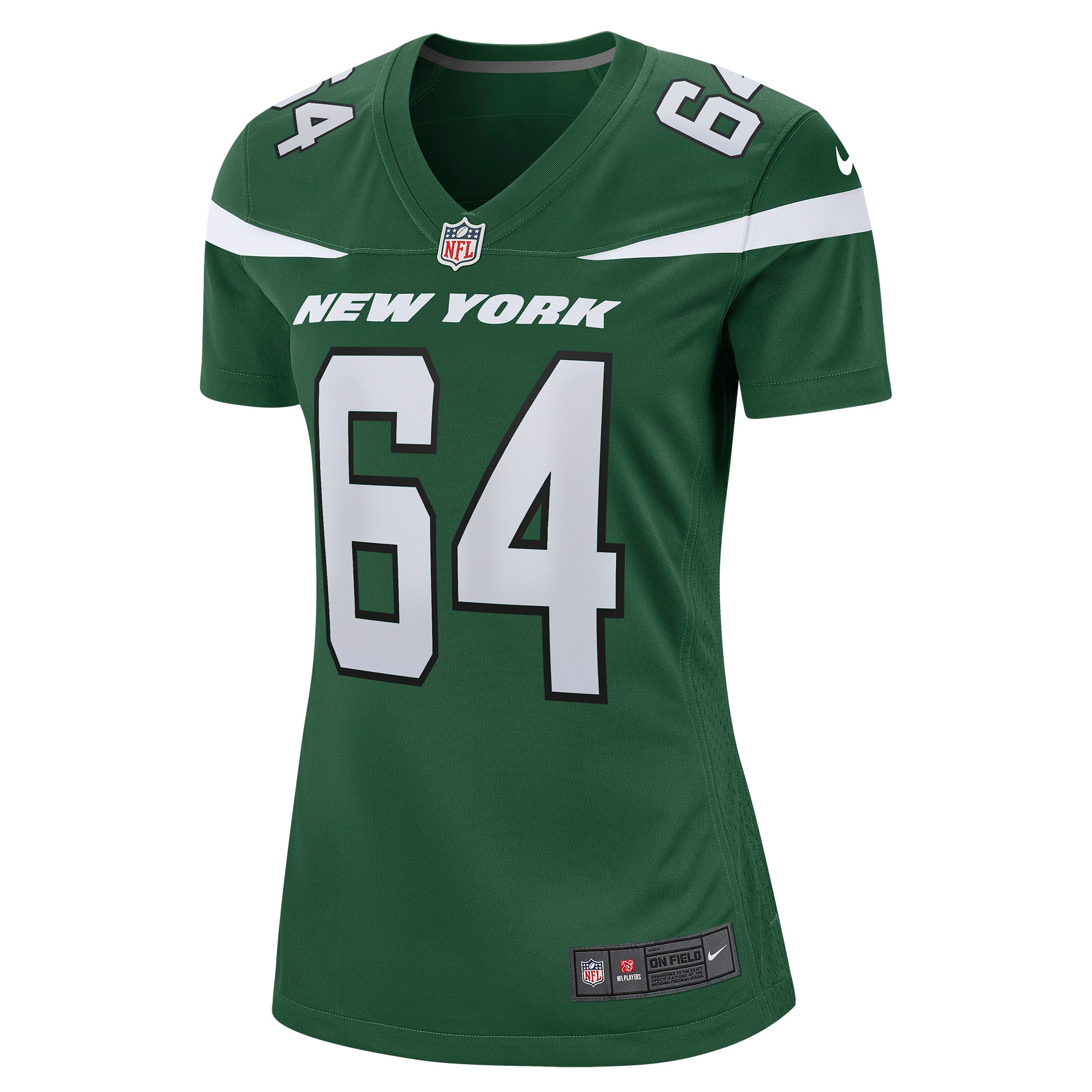 Greg Senat New York Jets Women's Game Player Jersey - Gotham Green