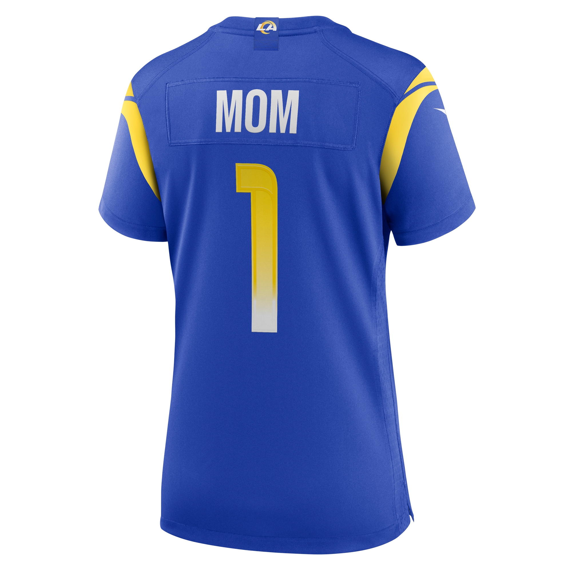 Number 1 Mom Los Angeles Rams Women's Game Jersey - Royal