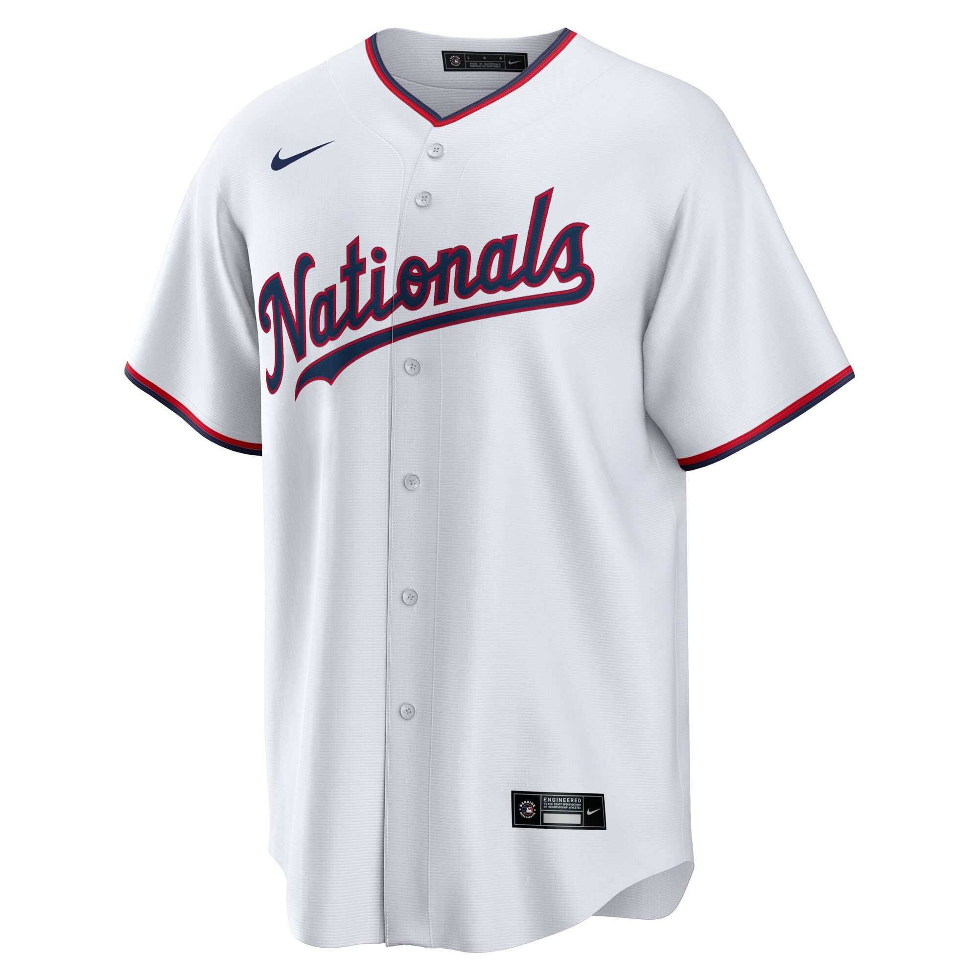 Washington NationalsYouth Replica Custom Jersey - White