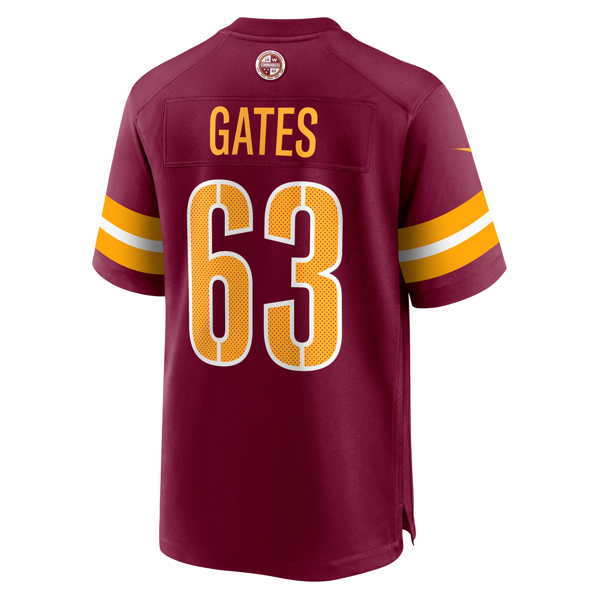Nick Gates Washington CommandersGame Player Jersey - Burgundy