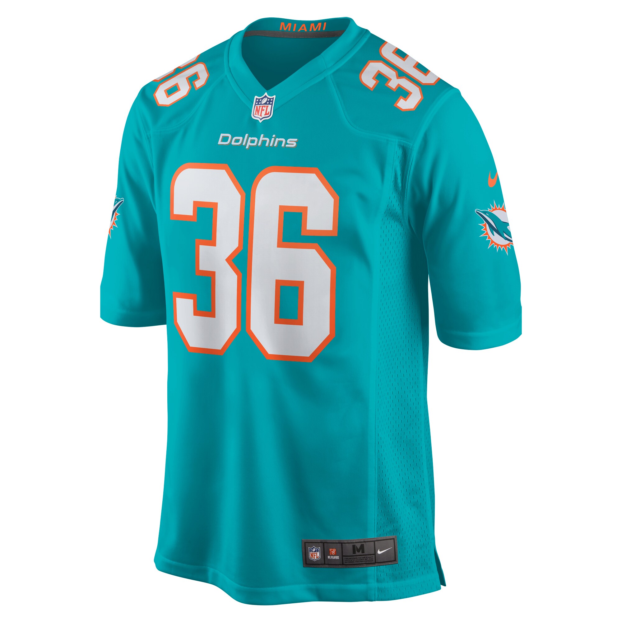 Jamal Perry Miami DolphinsHome Game Player Jersey - Aqua
