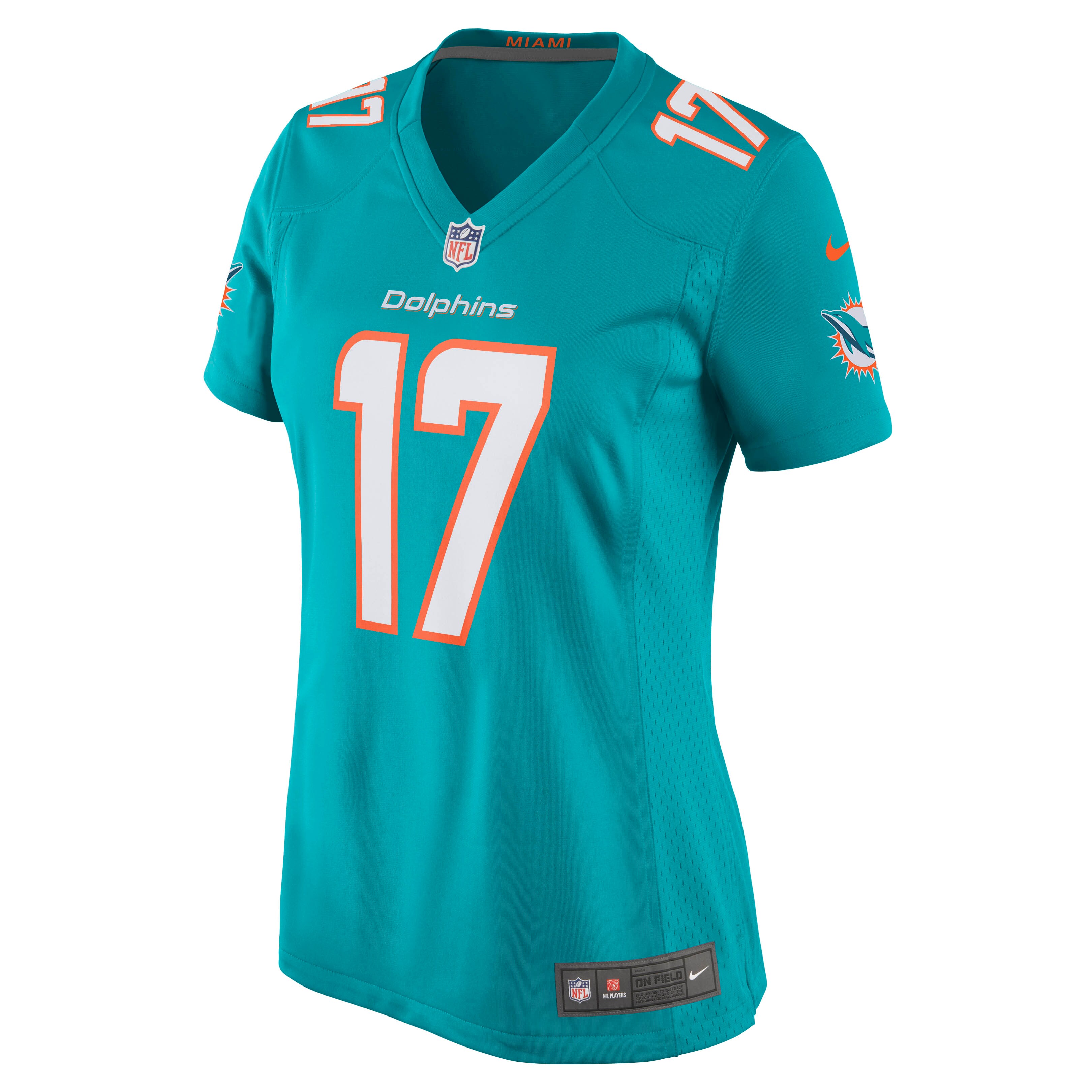 Jaylen Waddle Miami Dolphins Women's Game Player Jersey - Aqua
