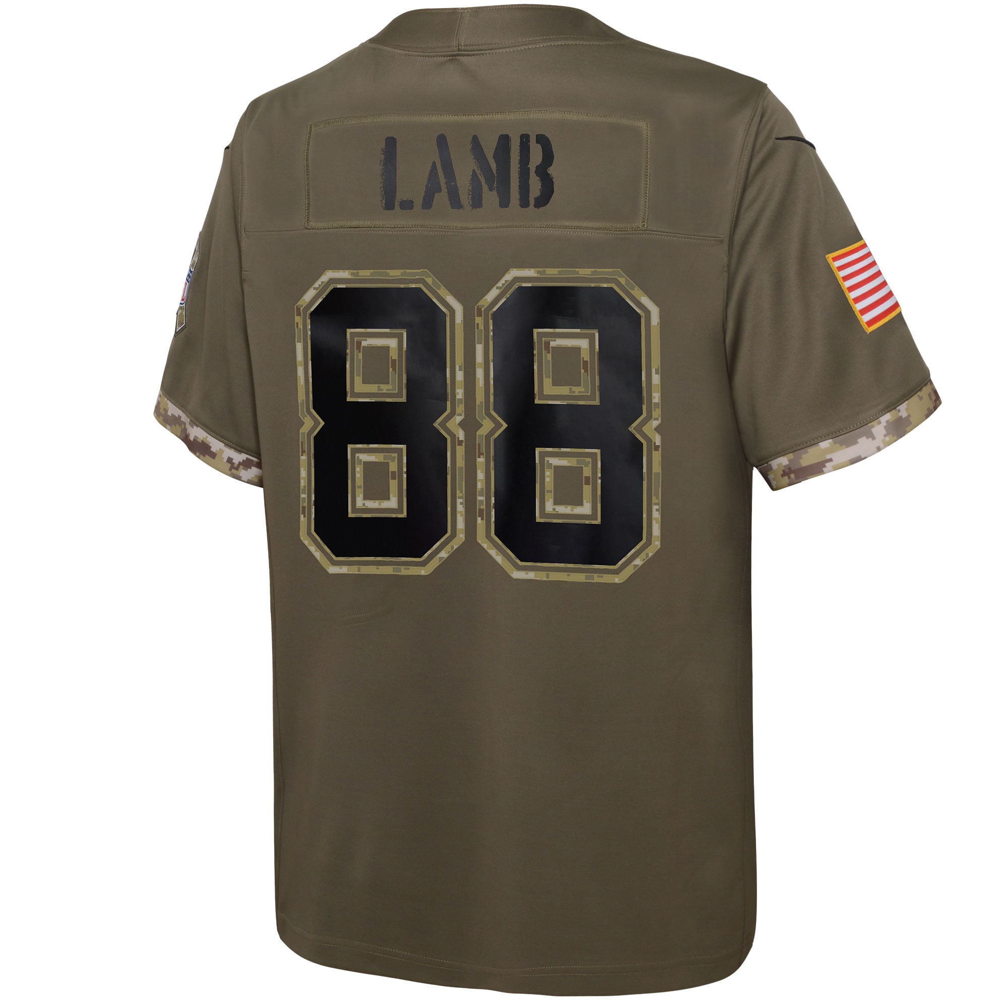 CeeDee Lamb Dallas CowboysYouth 2022 Salute To Service Player Limited Jersey - Olive