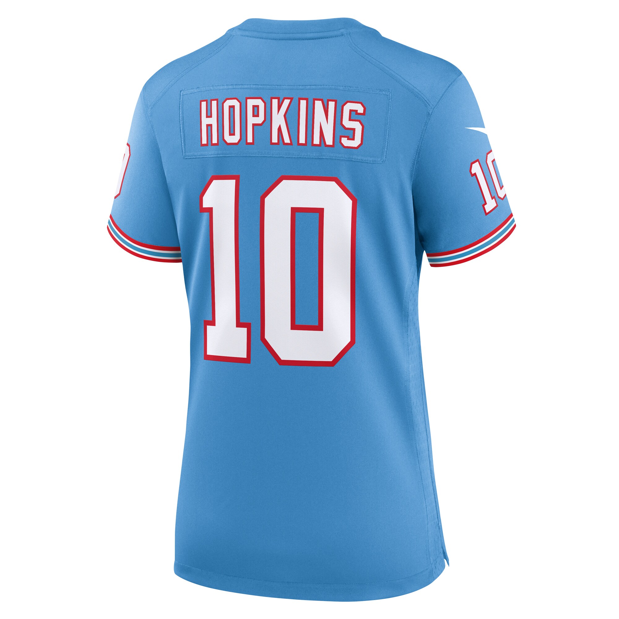DeAndre Hopkins Tennessee Titans Women's Oilers Throwback Player Game Jersey - Light Blue