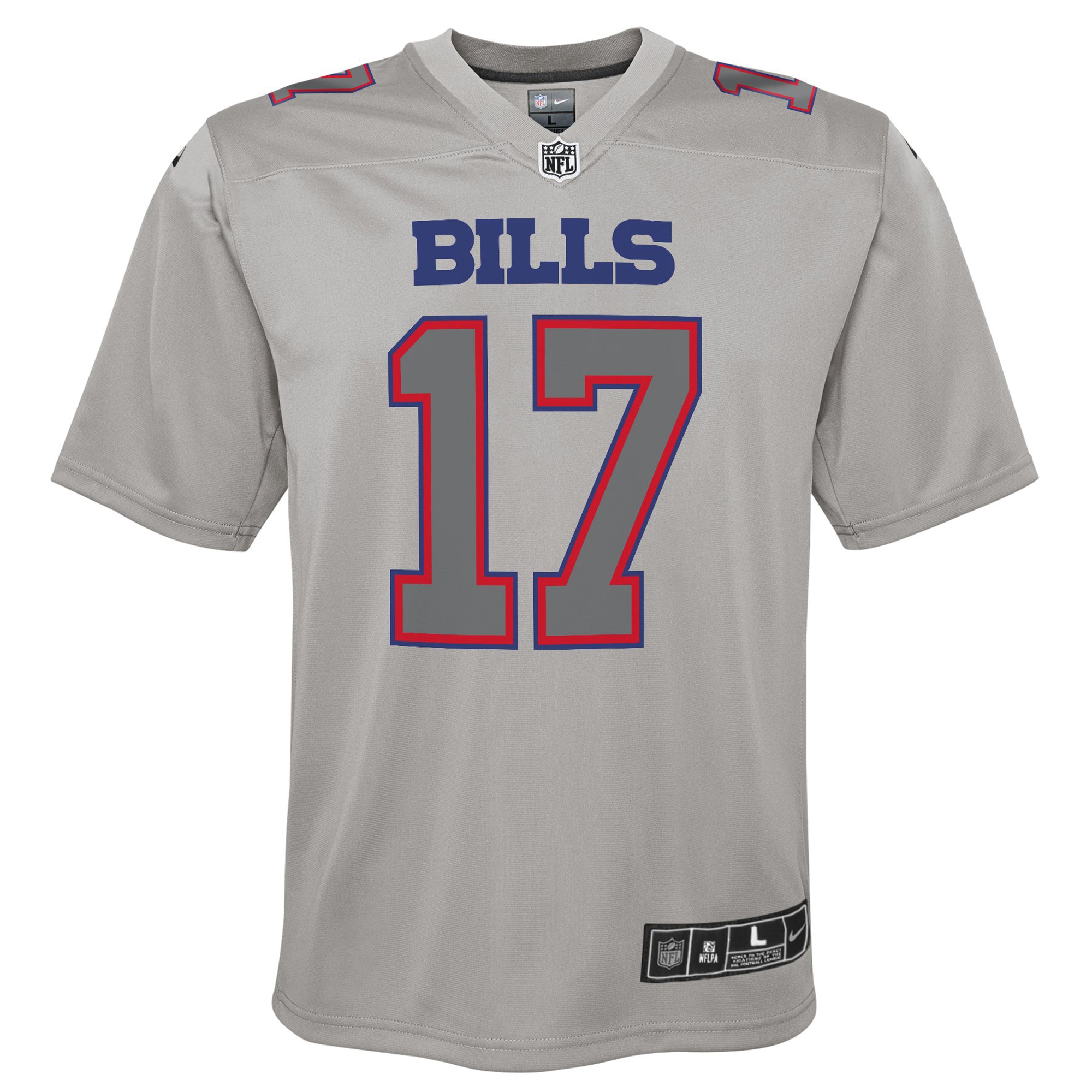 Josh Allen Buffalo BillsYouth Atmosphere Game Jersey - Gray