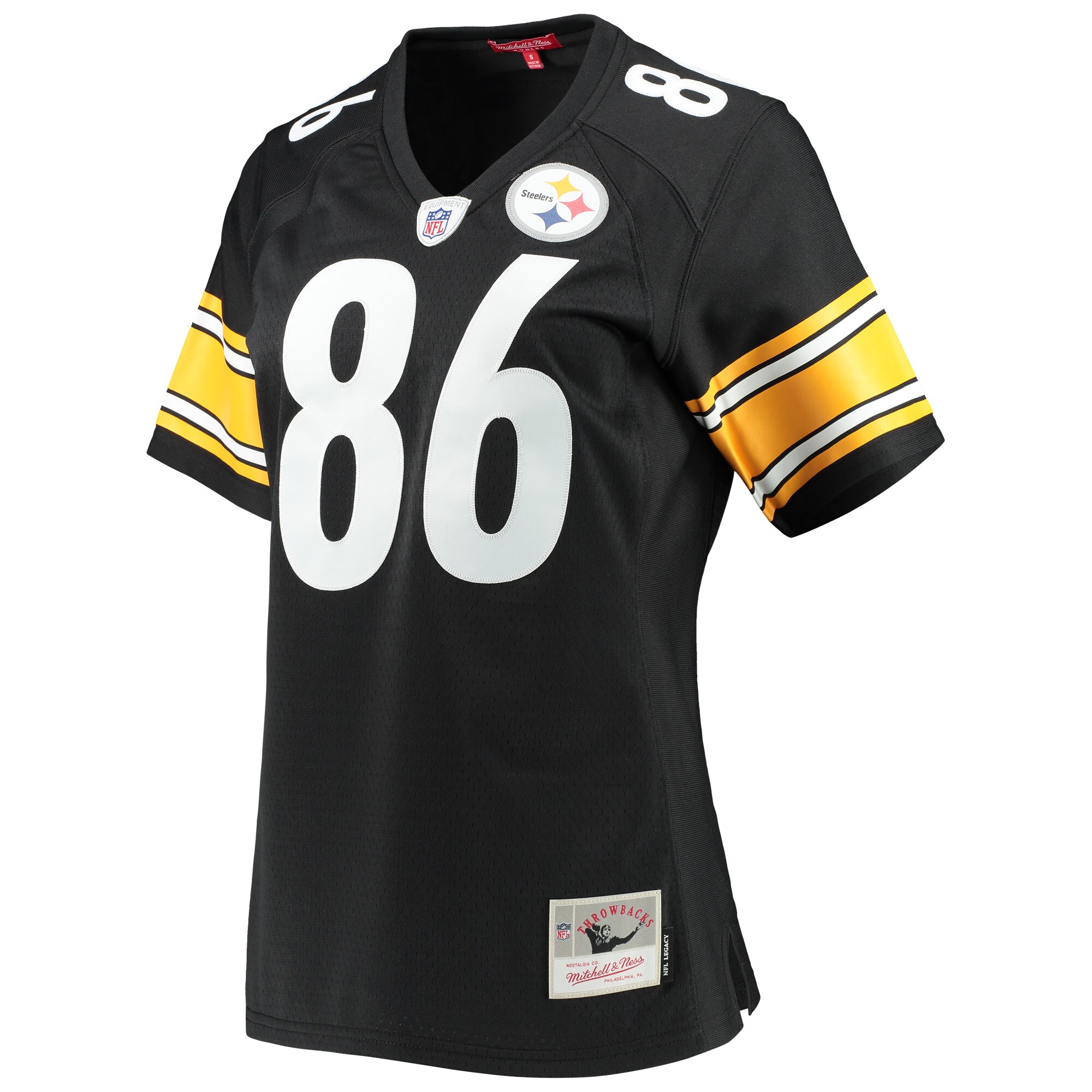 Hines Ward Pittsburgh Steelers Mitchell & Ness  Women's Legacy Replica Player Jersey - Black