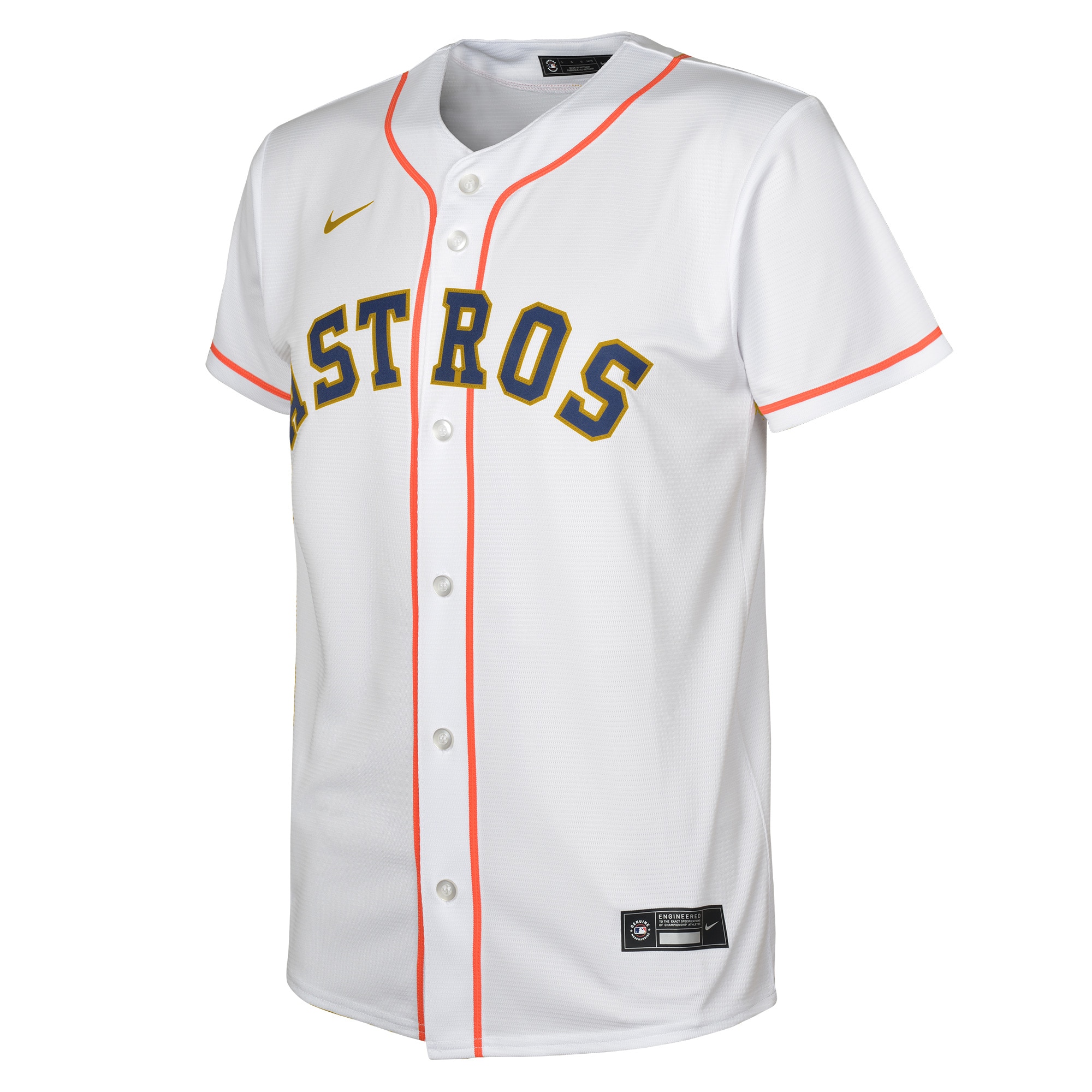 Houston AstrosYouth 2023 Gold Collection Replica Jersey - White/Gold