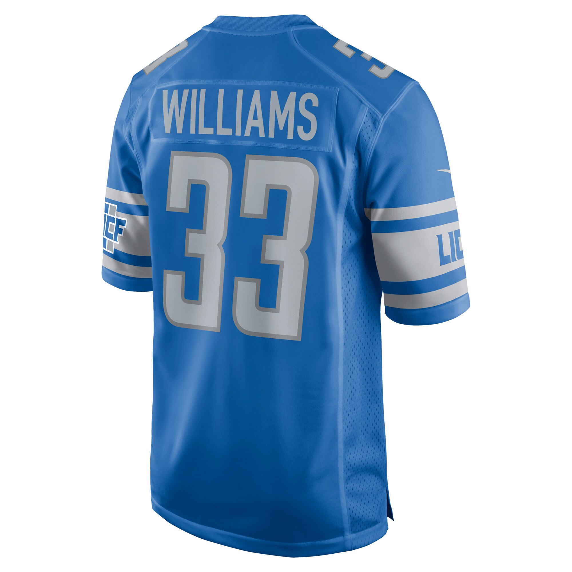 Jarren Williams Detroit LionsHome Game Player Jersey - Blue