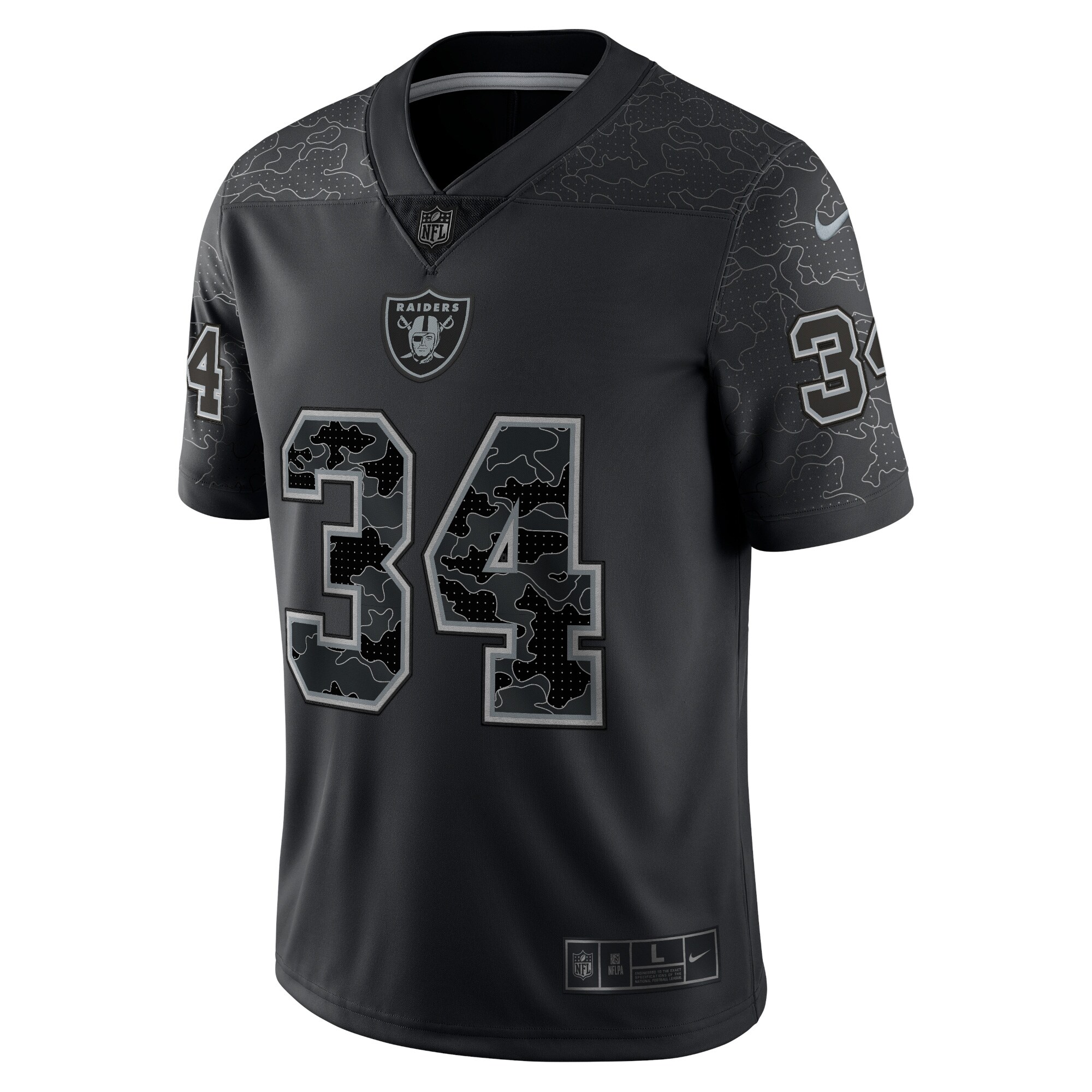 Bo Jackson Las Vegas RaidersRetired Player RFLCTV Limited Jersey - Black