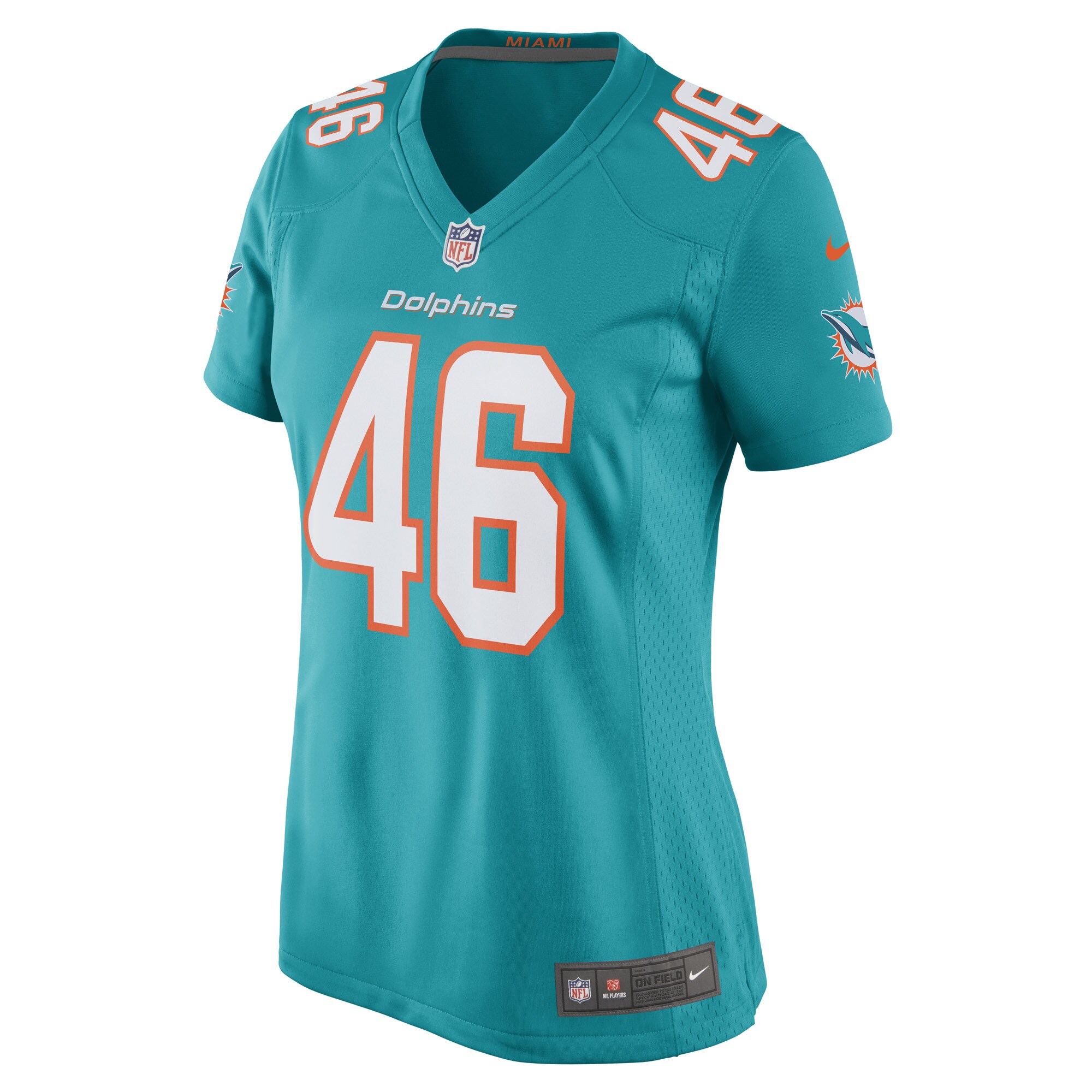 John Lovett Miami Dolphins Women's Game Player Jersey - Aqua