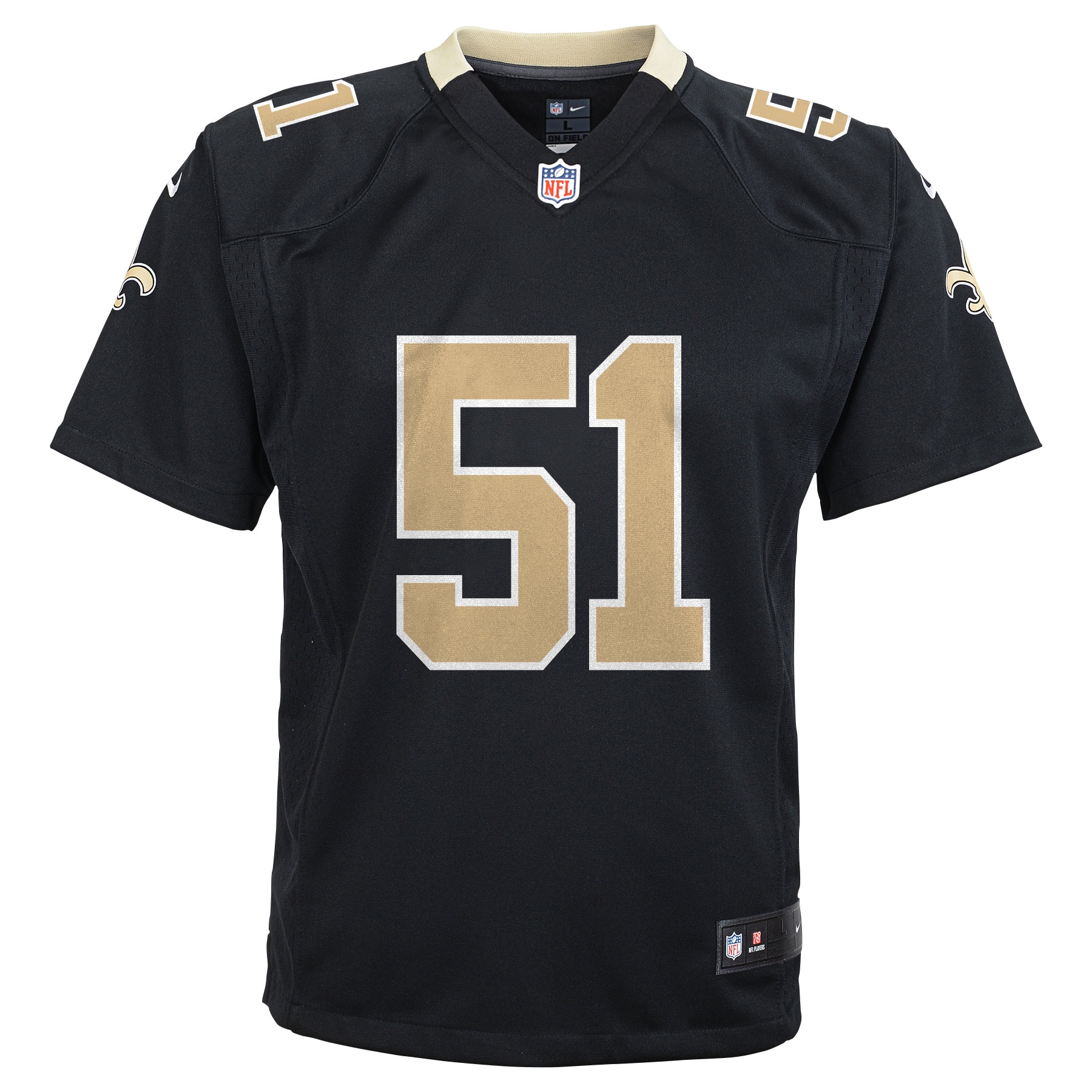 Sam Mills New Orleans SaintsYouth Retired Game Jersey - Black