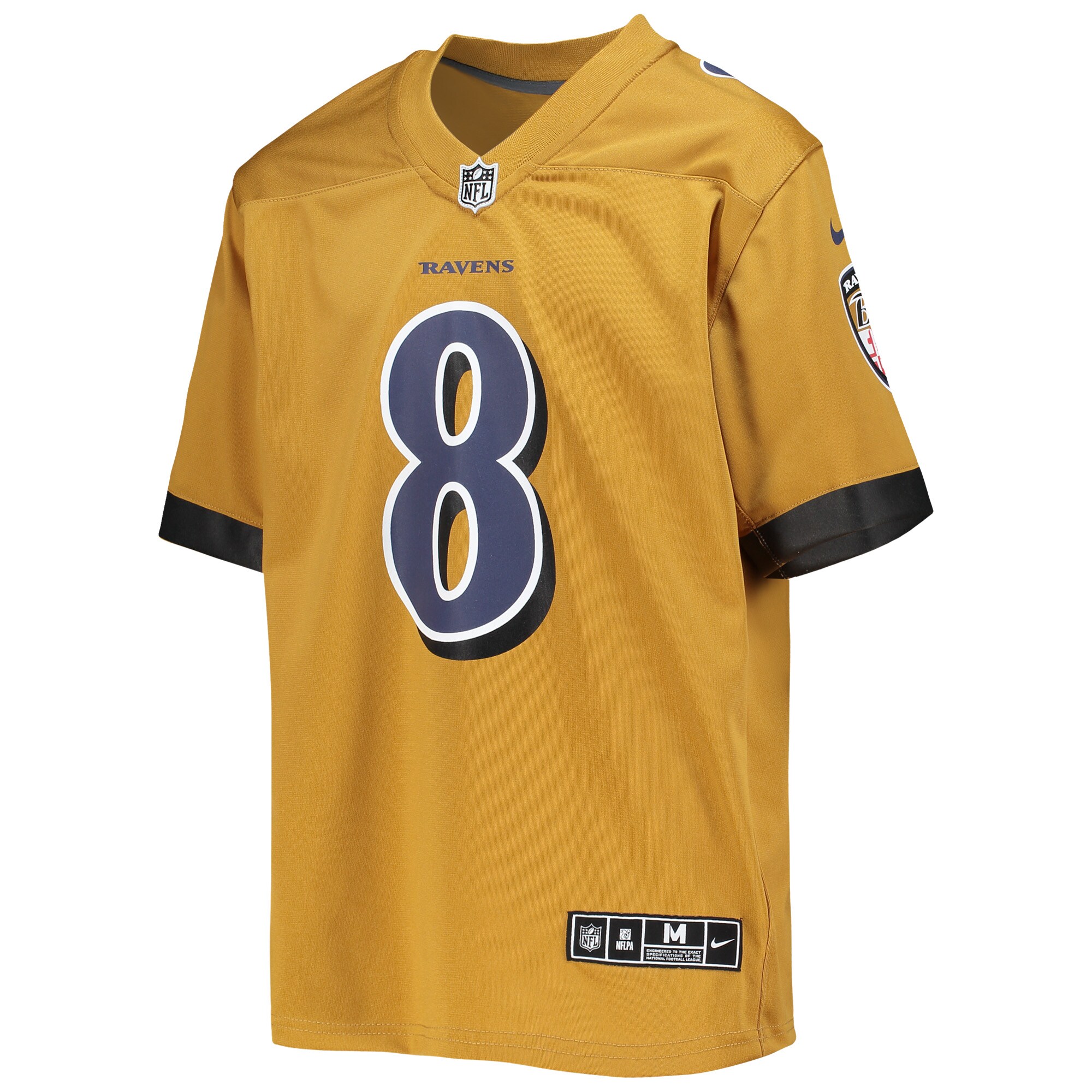 Lamar Jackson Baltimore RavensYouth Inverted Team Game Jersey - Gold