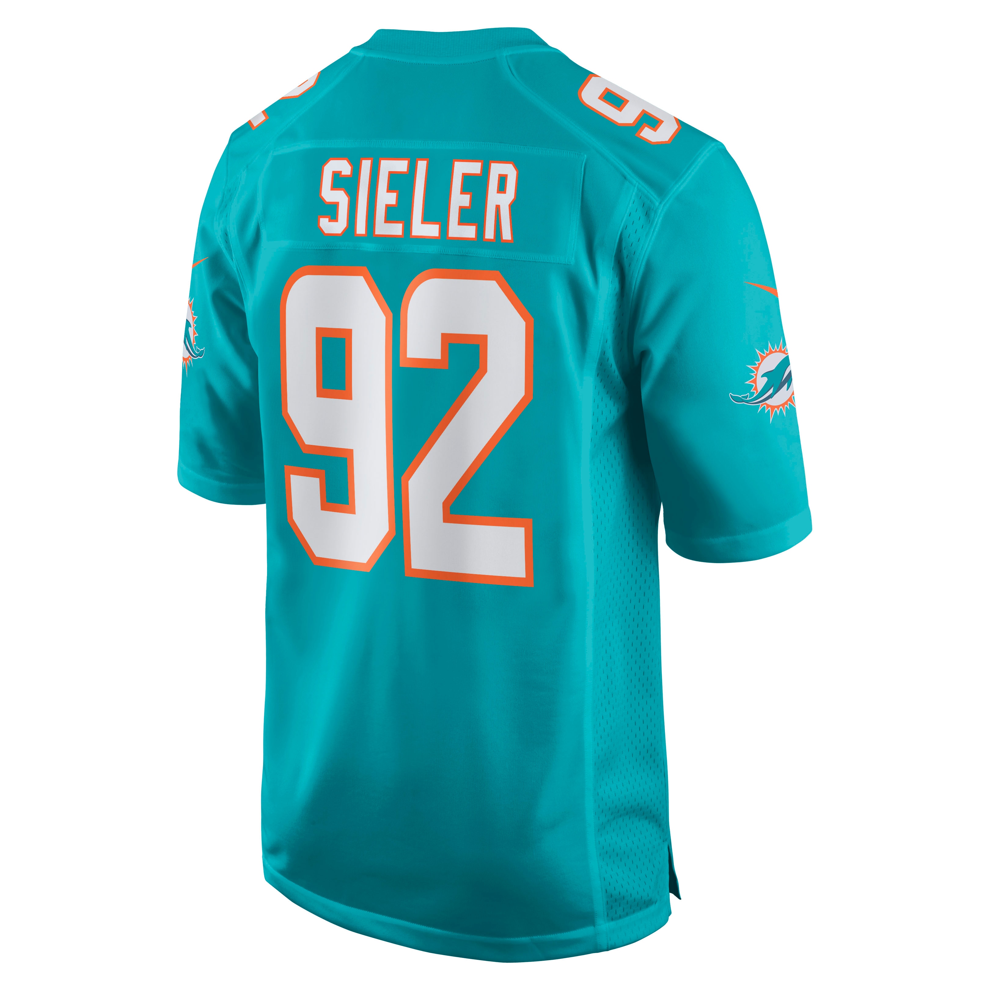 Zach Sieler Miami DolphinsGame Jersey - Aqua