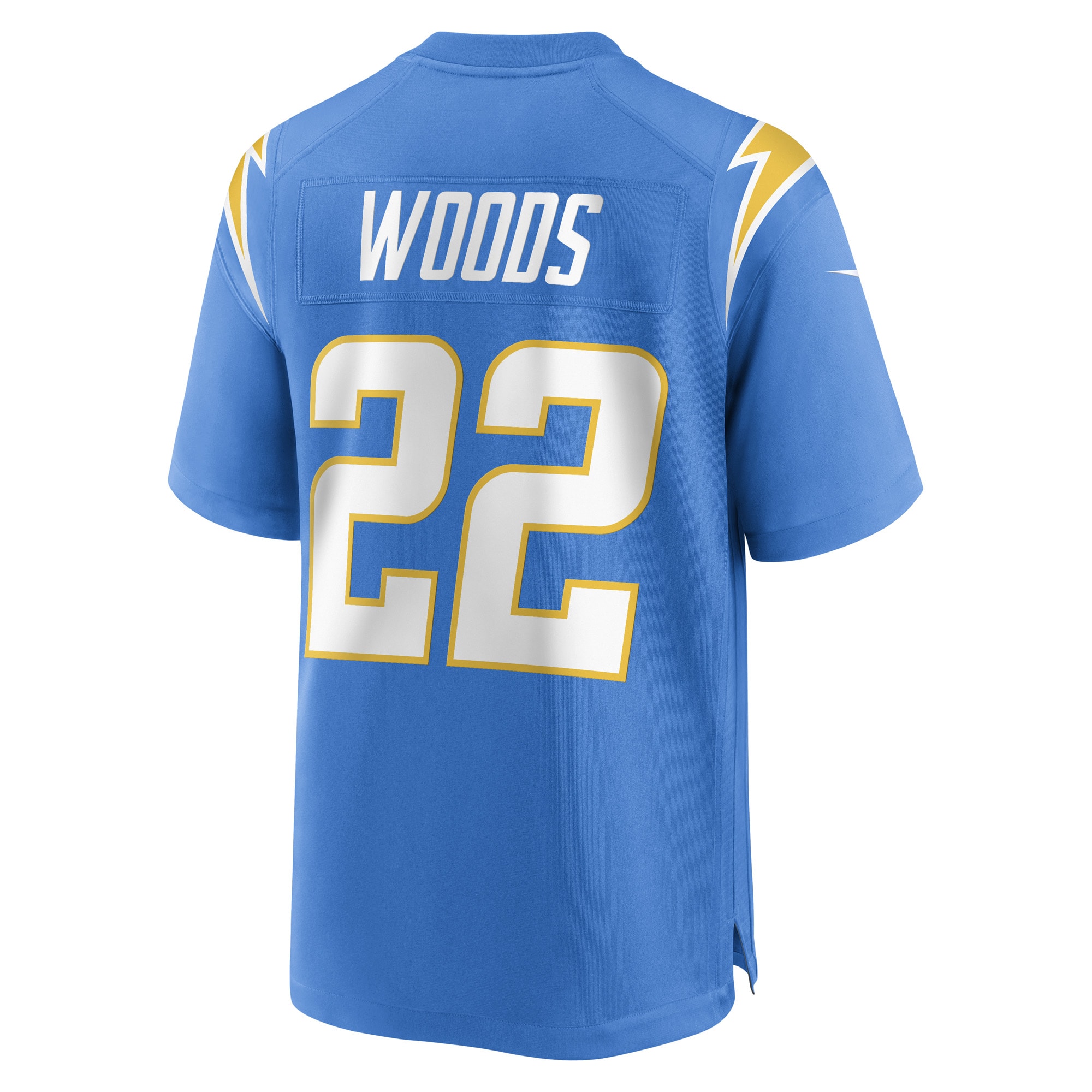 JT Woods Los Angeles ChargersGame Player Jersey - Powder Blue
