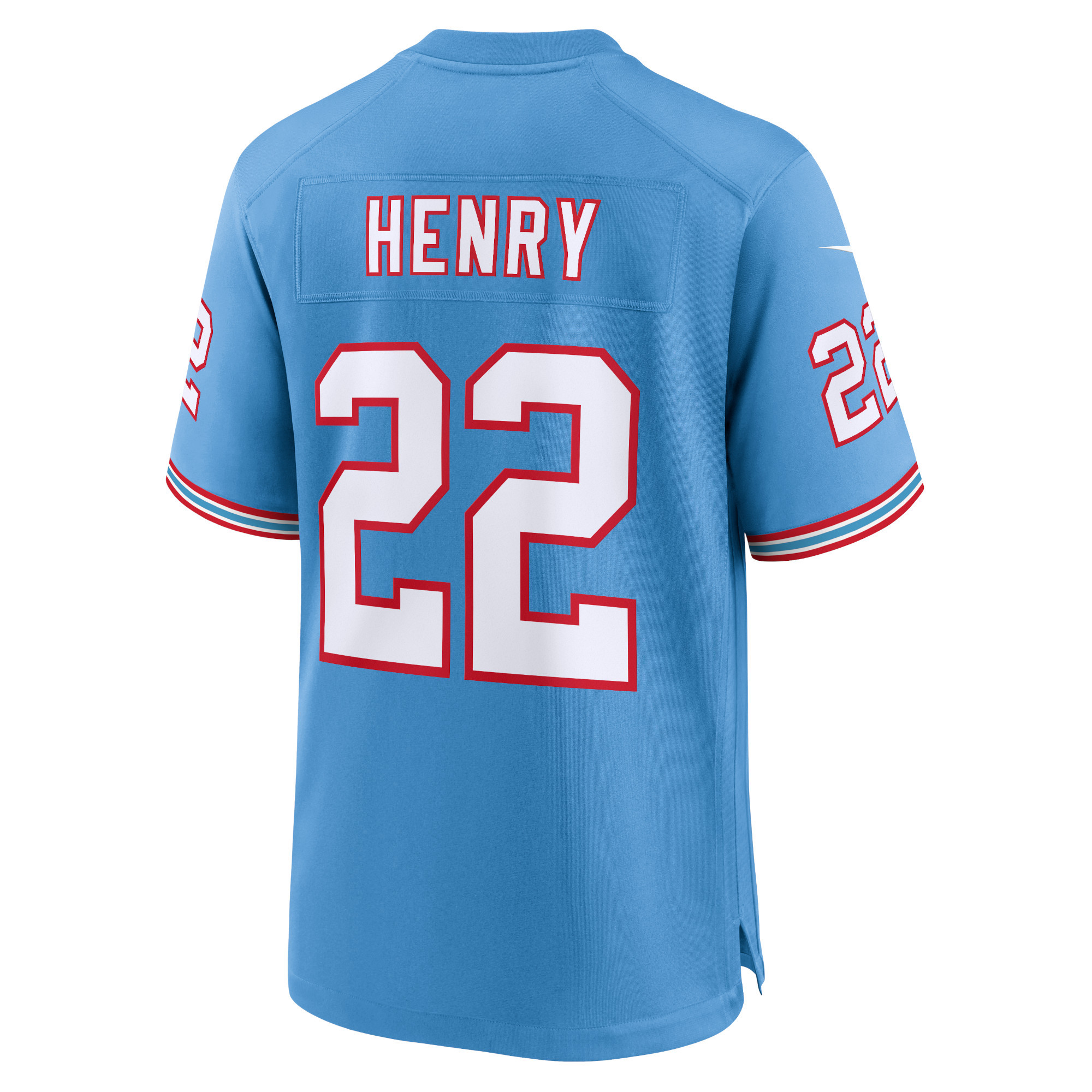 Derrick Henry Tennessee TitansOilers Throwback Alternate Game Player Jersey - Light Blue