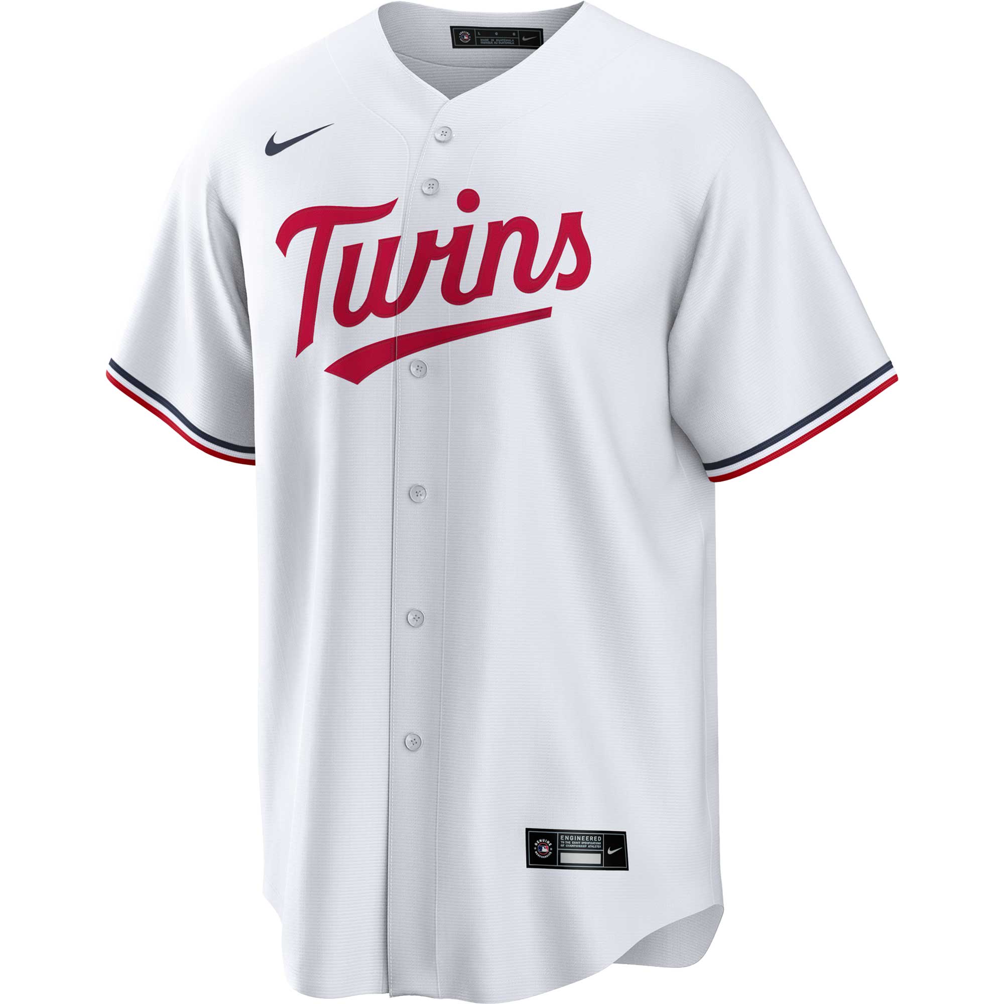 Minnesota TwinsHome Replica Team Jersey - White
