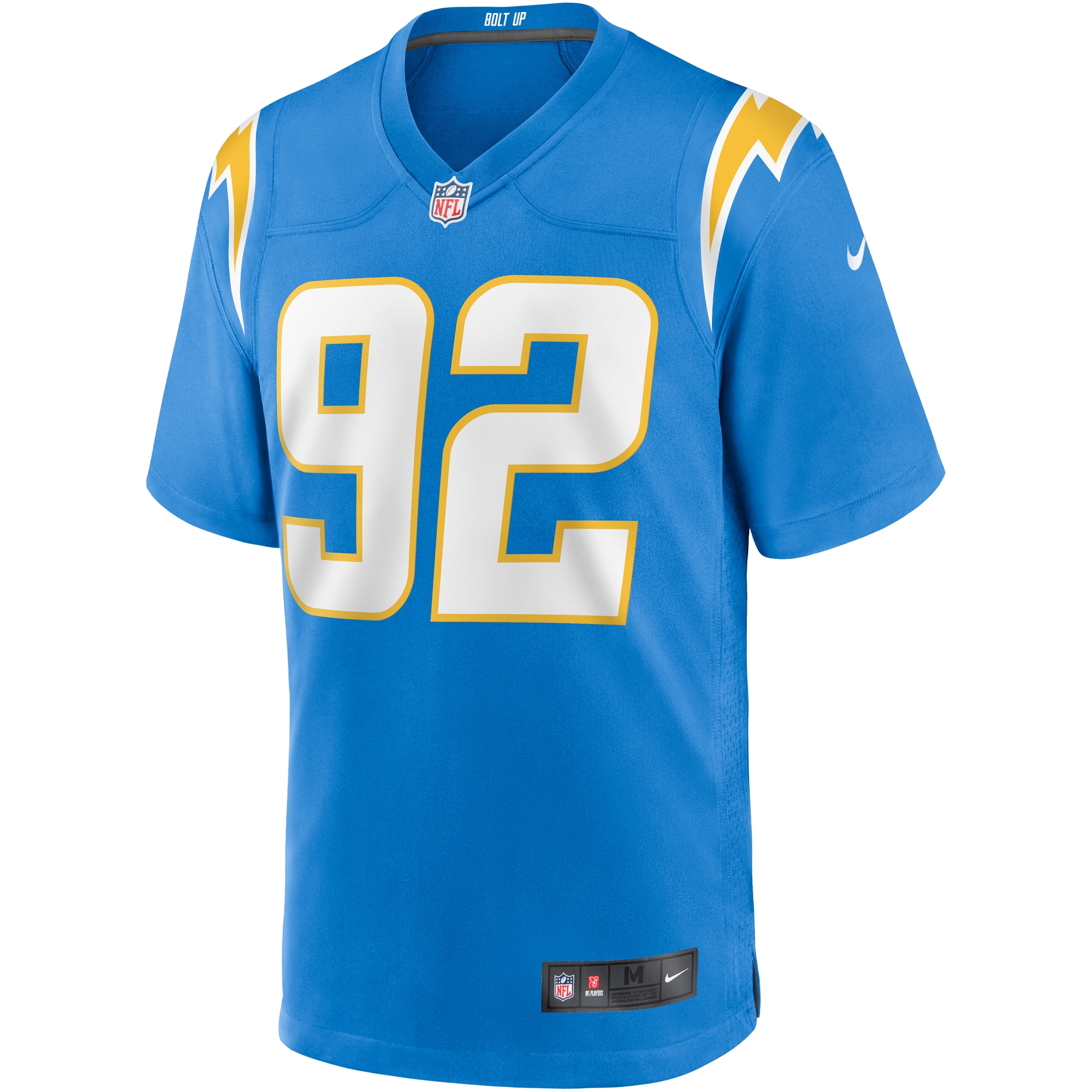 Joe Gaziano Los Angeles ChargersGame Jersey - Powder Blue