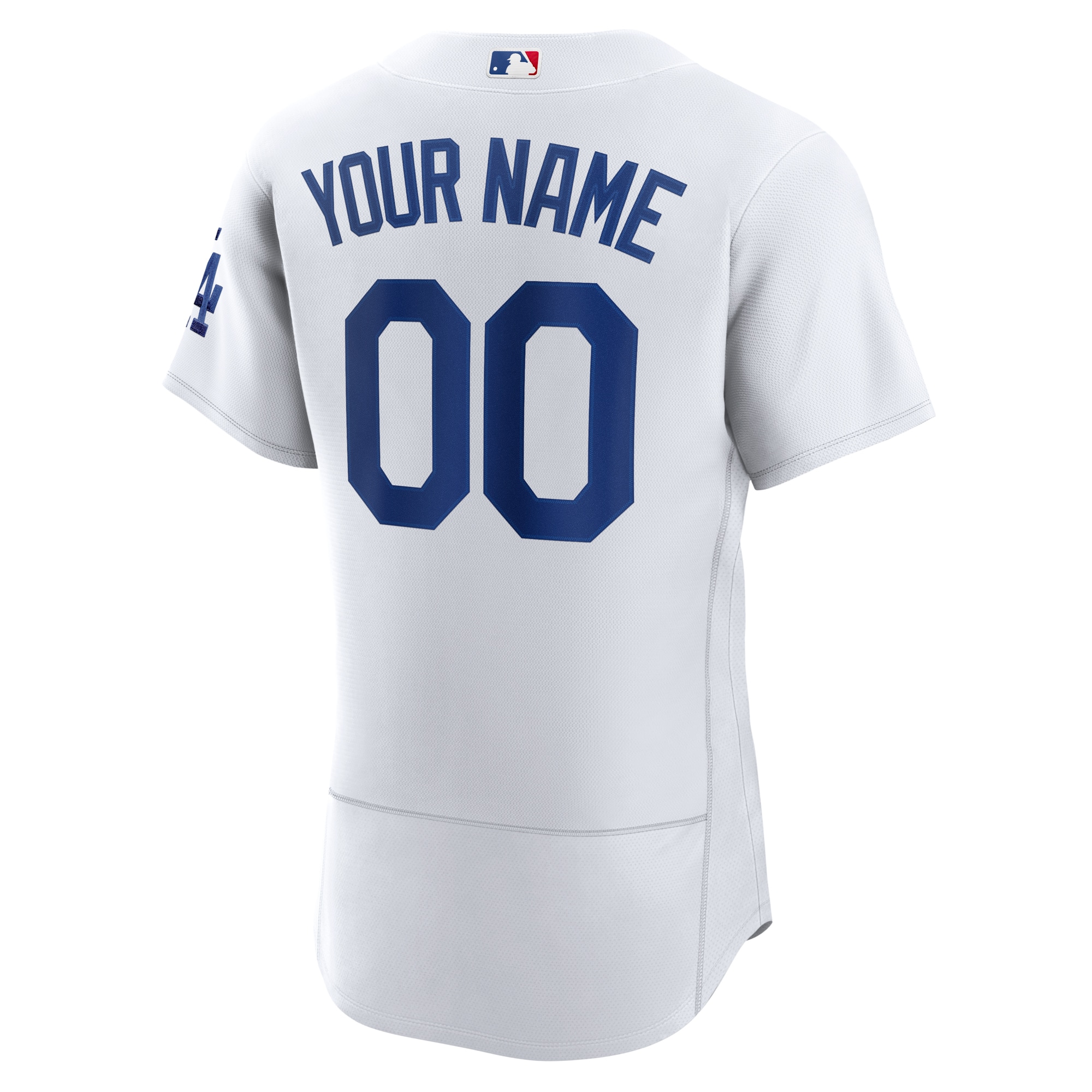 Los Angeles DodgersHome Authentic Custom Patch Jersey - White