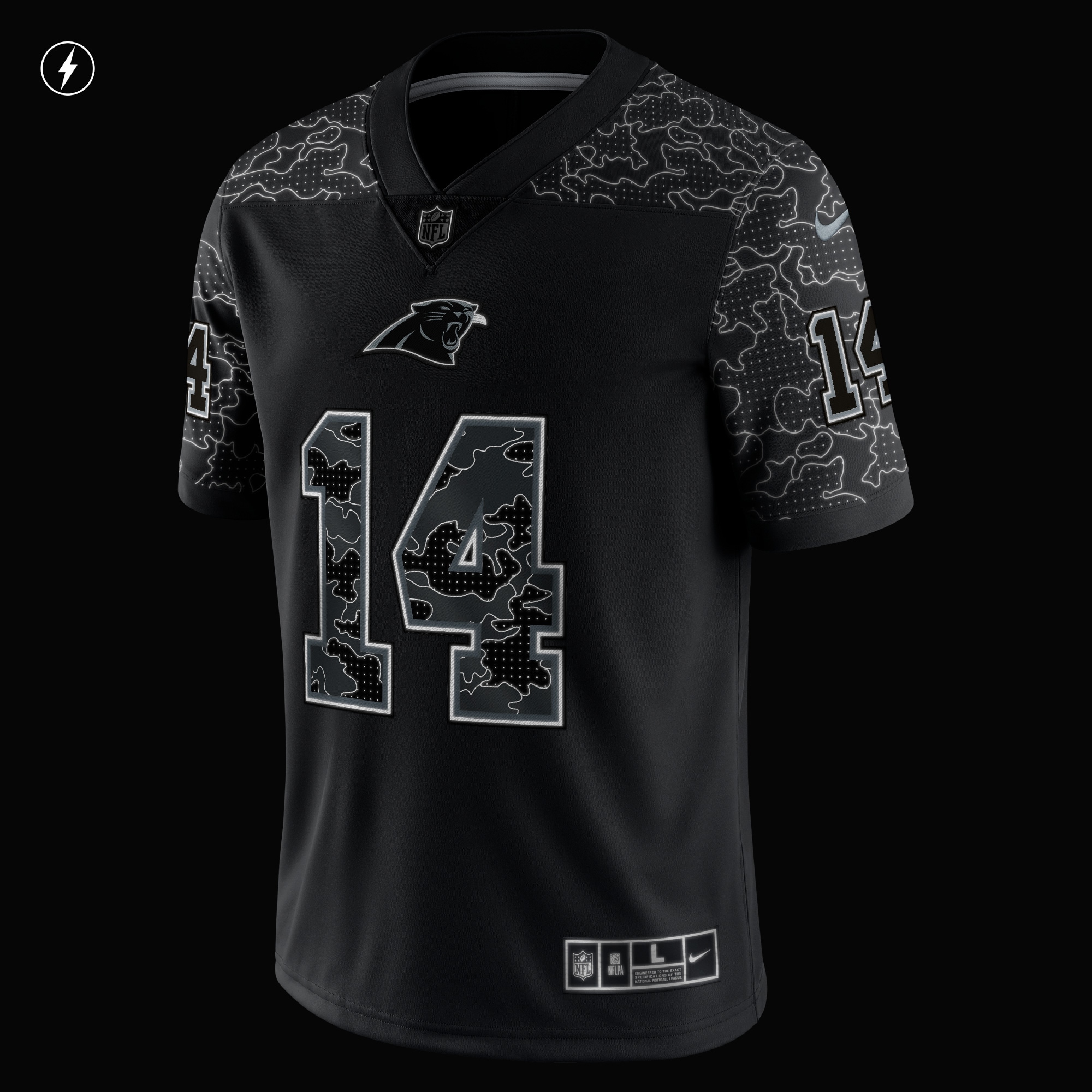 Sam Darnold Carolina PanthersRFLCTV Limited Jersey - Black