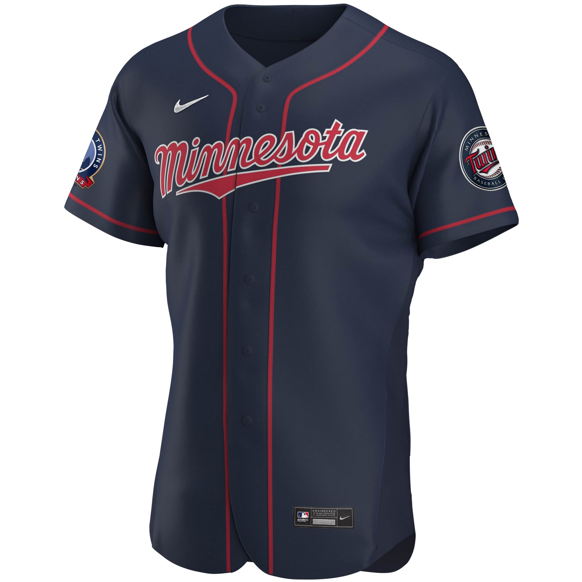Minnesota Twins60th Season Alternate Authentic Team Jersey - Navy