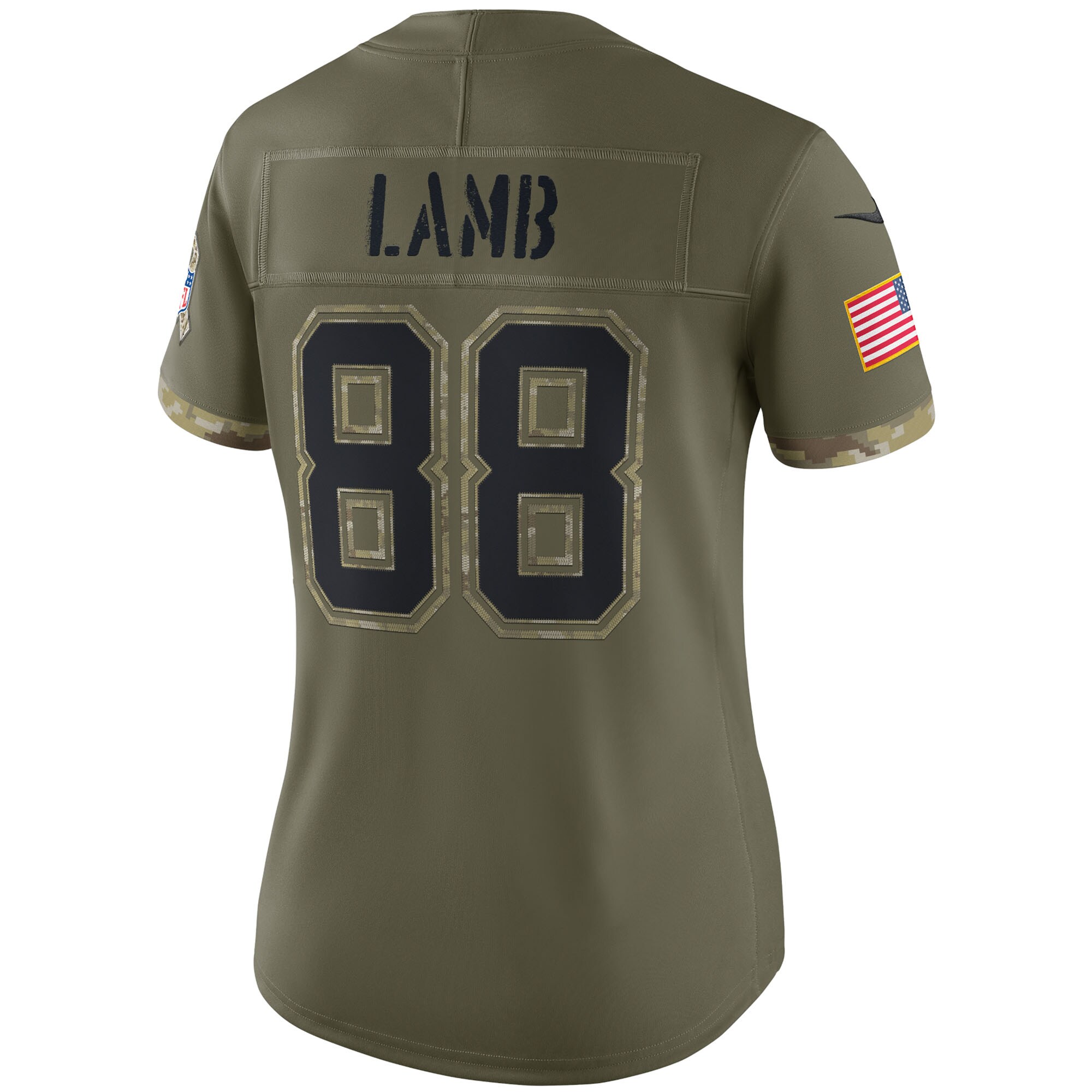 CeeDee Lamb Dallas Cowboys Women's 2022 Salute To Service Limited Jersey - Olive