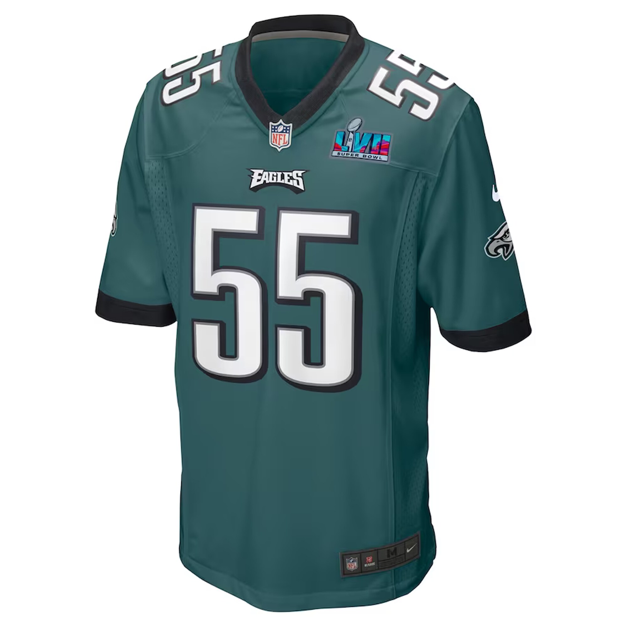 Brandon Graham Philadelphia EaglesSuper Bowl LVII Patch Game Jersey - Midnight Green