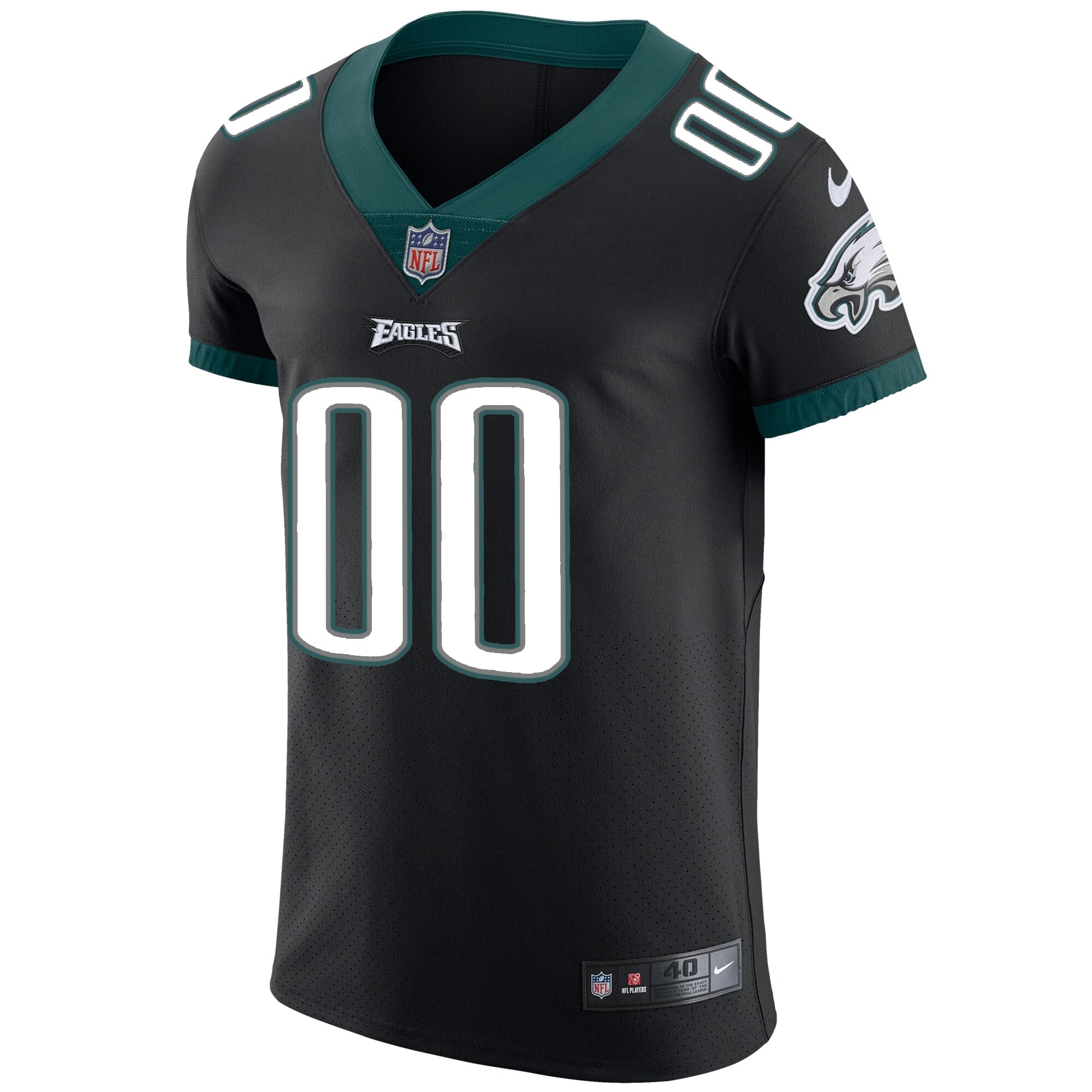 Philadelphia EaglesVapor Untouchable Custom Elite Jersey - Black